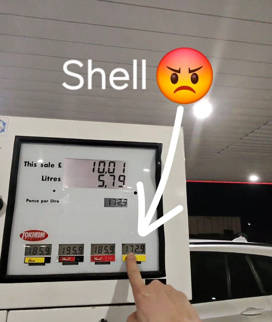 Had to get some fuel as diverted, and the only place was Stansted Birchanger services. Profiteering!!!!!!!!!!
Only put in enough to get home.