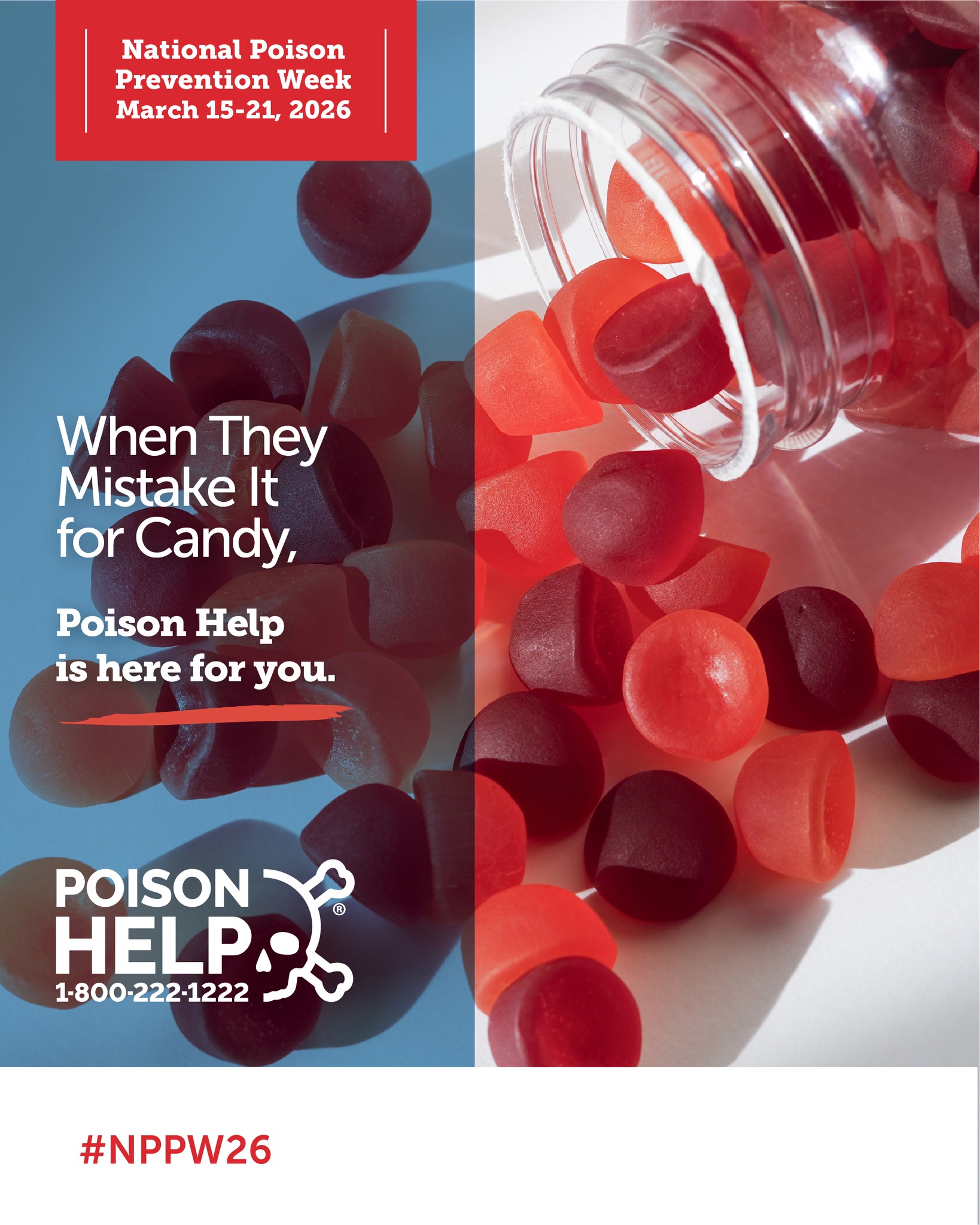 This week is National Poison Prevention Week 💊🍬 We want to remind families that pills, vitamins, and supplements can look like candy to children. Keep all medicines locked up 🔒, out of reach, and in their original containers with child resistant caps.
If you think a child swallowed something they should not, call Poison Help at 1 800 222 1222 right away ☎️ Help is free, confidential, and available 24/7.
----------------------------------------------------------------------------------------------------------------------
Esta semana es la Semana Nacional de Prevención de Envenenamientos 💊🍬 Queremos recordarles a las familias que las pastillas, vitaminas y suplementos pueden parecer dulces para los niños. Mantenga todos los medicamentos guardados bajo llave 🔒, fuera de su alcance y en sus envases originales con tapas de seguridad para niños.
Si cree que un niño tragó algo que no debía, llame de inmediato a Poison Help al 1 800 222 1222 ☎️ La ayuda es gratuita, confidencial y está disponible las 24 horas del día, los 7 días de la semana.
#NationalPoisonPreventionWeek #PoisonPrevention #YouthSafety #FamilySafety #PreventionMatters
