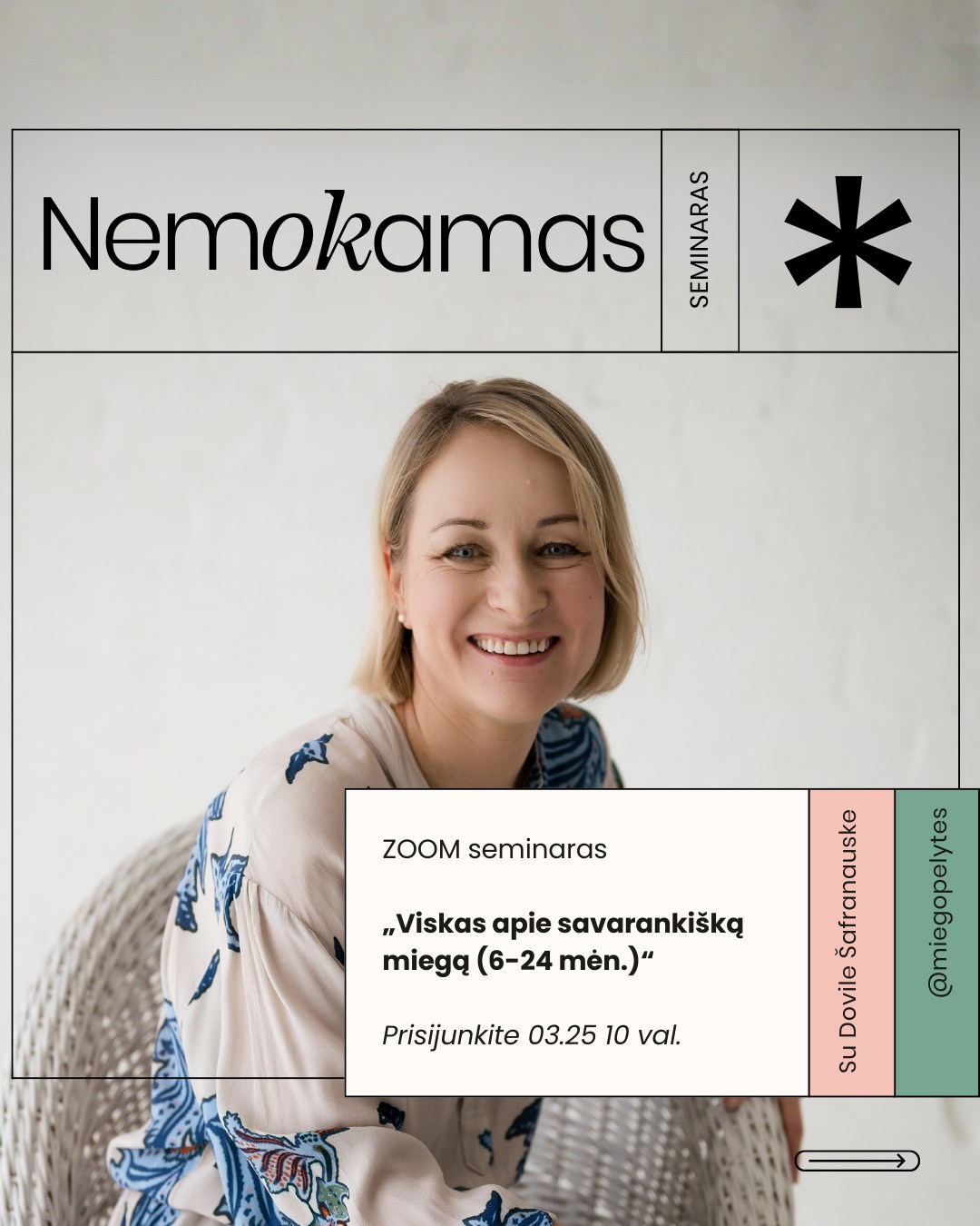 NEMOKAMAS SEMINARAS APIE MIEGĄ. 💫Savarankiškas užmigimas – vienas svarbiausių ramesnio mažylio miego pagrindų: išmokę užmigti su minimalia pagalba, jie lengviau užmiega ir prabudę naktį.
Ir tam nereikia „palikti išsiverkti“ – yra puikių švelnių metodų, suderinamų su žindymu ir miegojimu kartu, kad galėtum pasirinkti savo šeimai tinkamiausią kelią.
🎁 Todėl noriu jus pakviesti į artimesnę pažintį su savarankišku miegu ZOOM seminare „Viskas apie savarankišką miegą (6-24 mėn.)“, kuris vyks jau kovo 25 d. 10 val. (kitą trečiadienį!). Seminaras yra DOVANA JUMS - jis visiškai NEMOKAMAS!
Svarstote prisijungti? Dalyvauti verta, jei:
👧 Migdymas tapo maratonu: ilgas, varginantis ir reikalaujantis daug energijos (nešiojimas, supimas, žindymas ar kt.)
👧 Mažylis dažnai prabunda naktį arba pabudęs ilgai būdrauja
👧 Dieną matote pavargusį, irzlų vaiką, nors atrodo, kad „turėjo išsimiegoti“
👧 Rytai prasideda per anksti ir norisi daugiau poilsio visai šeimai
👧 Ieškote švelnių, realiai pritaikomų būdų pagerinti miegą be ašarų ir streso
SVARBU!
👉 Viskas vyks Zoom formatu 2 val. Į seminarą papuls tik pirmi 100 dalyvių. Seminaras nebus įrašomas.
Labai kviečiu prisijungti per nuorodą bio. Susitikime, kad sužinotumėte, kaip švelniais metodais galime pagerinti mažųjų (ir savo) miegą!
- Dovilė 🤍 @miegopelytes
Kad geriau suprastume | @mylu.lt
⠀
#motinyste #mama #tėvystė #motinystė #miegopelytes #vaikas #kūdikis #miegas #kudikiomiegas #savarankiskasmiegas #vaikumiegas #saugusmiegas #vaikai #vaikyste #mylu #mylult