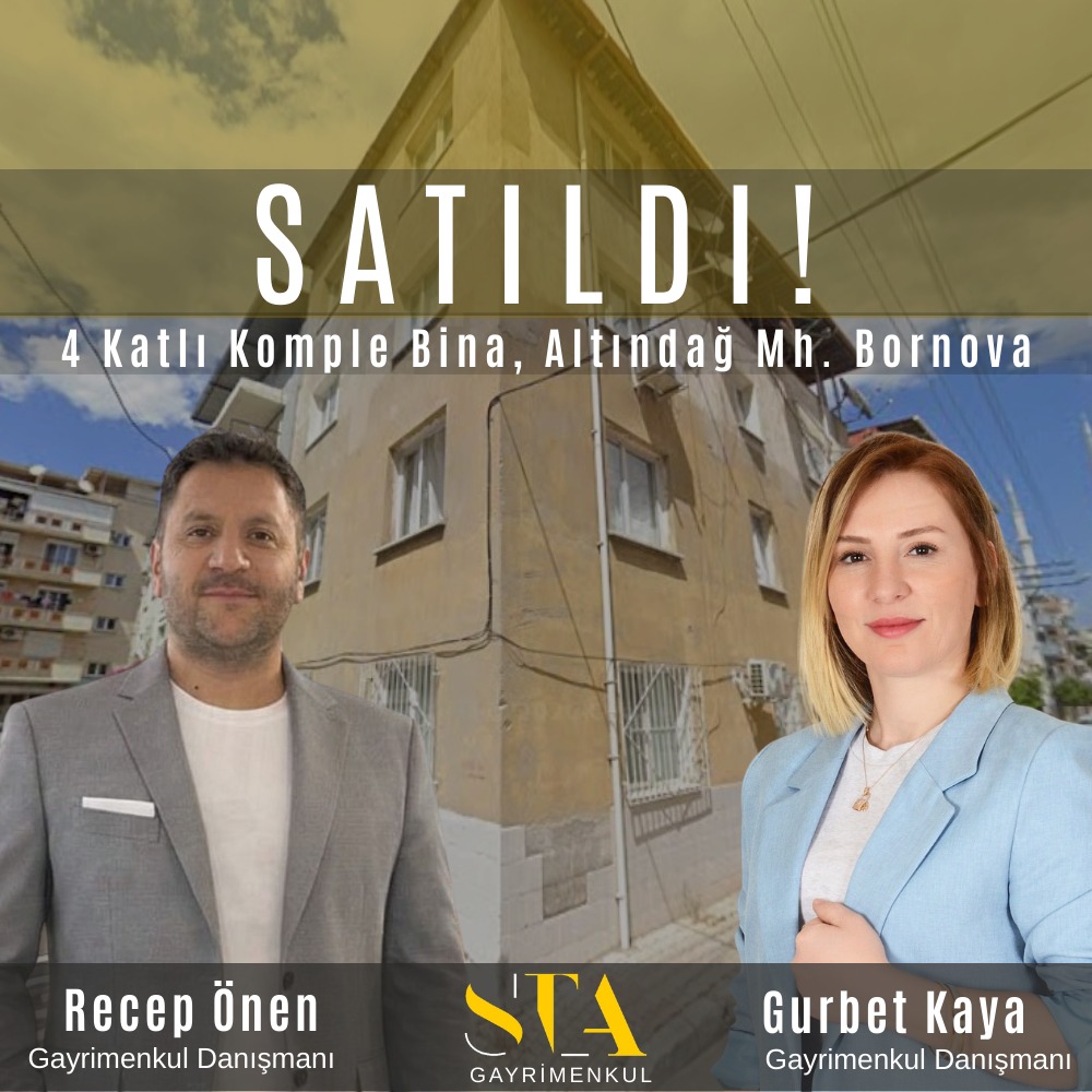 Bir Başarı Hikayesi Daha! 🏠
STA Gayrimenkul olarak, Bornova bölgesinde değerli bir işlemi daha başarıyla tamamladık. Altındağ Mahallesi’nde yer alan 4 katlı komple binanın satış sürecini, doğru strateji ve profesyonel yönetimle sonuçlandırdık.
Bu süreçte bize güvenen mülk sahibimize teşekkür eder, yeni sahiplerine hayırlı olmasını dileriz. 🤝
#satılık #bornova #altındağ #izmirgayrimenkul #yatırım #stagayrimenkul #emlak #başarı