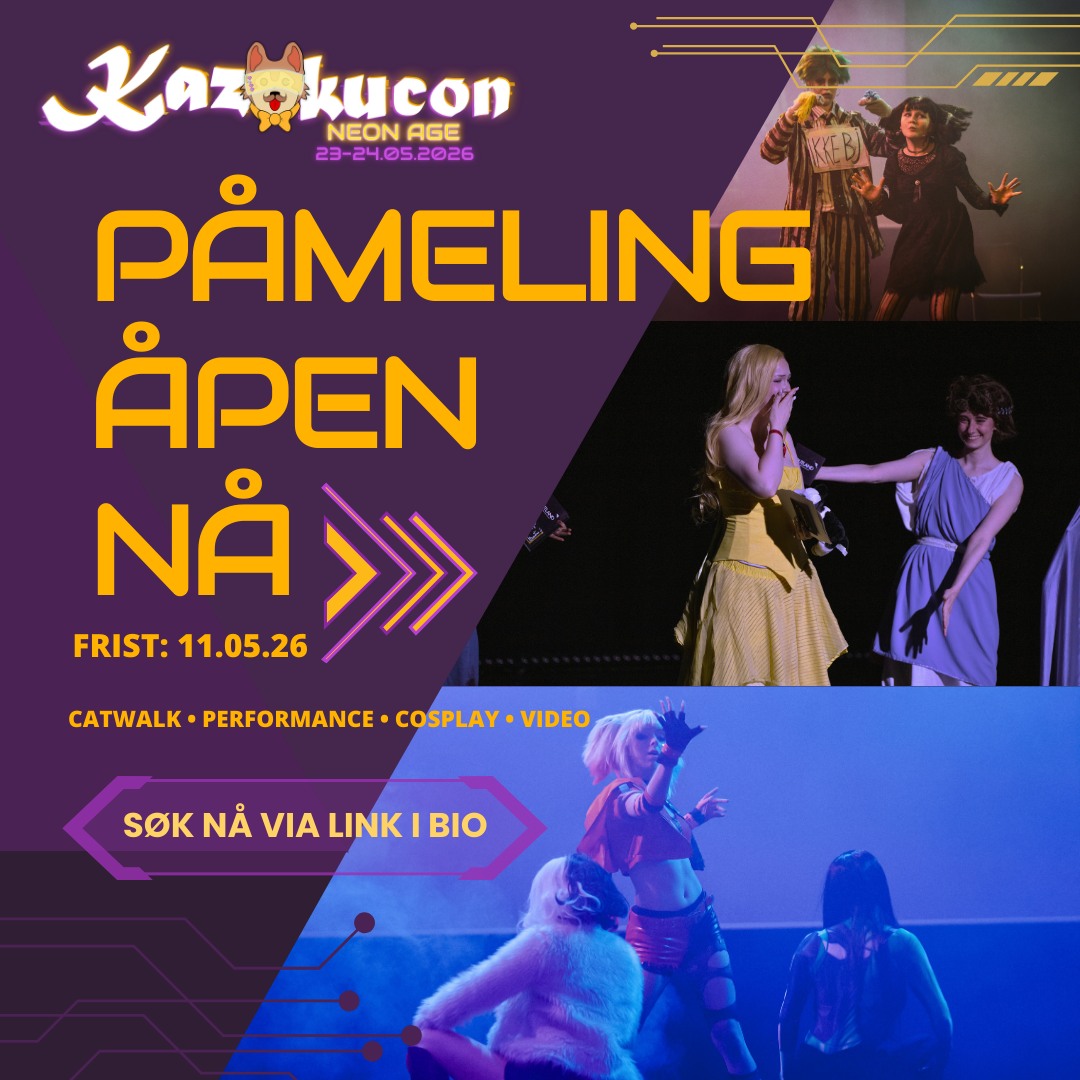 ⚠️ SYSTEM ALERT ⚠️
Competition portal is now OPEN
Registrering tilgjengelig for:
🎭 Cosplay
✨ Catwalk
🔥 Performance
🎬 Video
⏳ Deadline: 16.05.26
⚠️ Førstemann til mølla
🔗 Access via link in bio
Do you have what it takes to enter the stage?