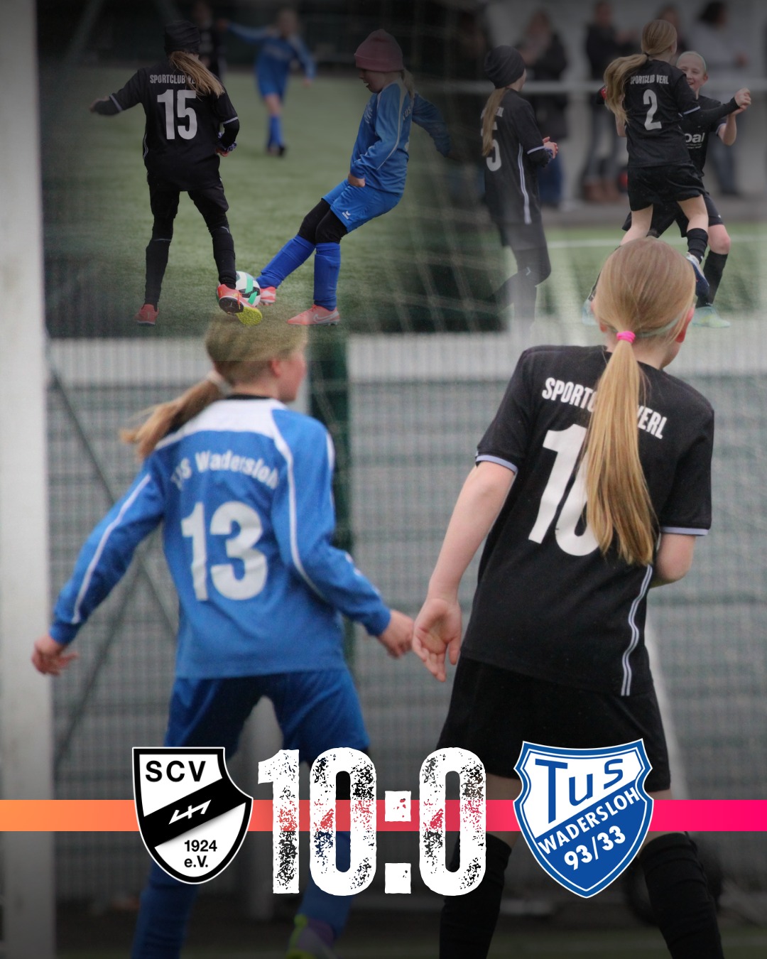 🖤🤍 E-Mädels | Starker Start in die Rückrunde ⚽️
Was für ein Auftakt in die Rückrunde! Bereits in der ersten Spielminute gelang uns die frühe Führung. Danach wurde das Spiel zunächst etwas zerfahren – viele Einzelaktionen und viel Arbeit für unsere Defensive.
Mit zunehmender Spielzeit fanden unsere Mädels aber besser ins Spiel und konnten bis zur Halbzeit eine klare Führung herausspielen.
In der Pause war die Aufgabe klar: mehr miteinander spielen, sich anbieten und den Blick für die Mitspielerin behalten. Und genau das setzten die Mädels direkt um.
Die zweite Halbzeit zeigte ein ganz anderes Bild: mehr Zusammenspiel, schöne Kombinationen und viele gute Aktionen nach vorne. Am Ende stand ein deutlicher Sieg und ein rundum gelungener Start in die Rückrunde. 💪🏻
Besonders schön war zu sehen, wie schnell die Mannschaft die Hinweise aus der Halbzeitpause umgesetzt hat und als Team immer besser zusammen gespielt hat.
Jetzt heißt es weiter an unseren spielerischen Fähigkeiten arbeiten – denn die nächsten Gegner werden uns sicher noch mehr fordern.
Ein richtig starker Auftritt unserer Mädels! 🖤🤍
#Mädchenfußball #SCVerl #FussballVERLiebt #verlplay #SportclubVerl #kreisliga #direktVERLiebt #Verl #SportclubVerlMädels #Gütersloh #MädchenImFussballStärken #saisonstart #EMädels