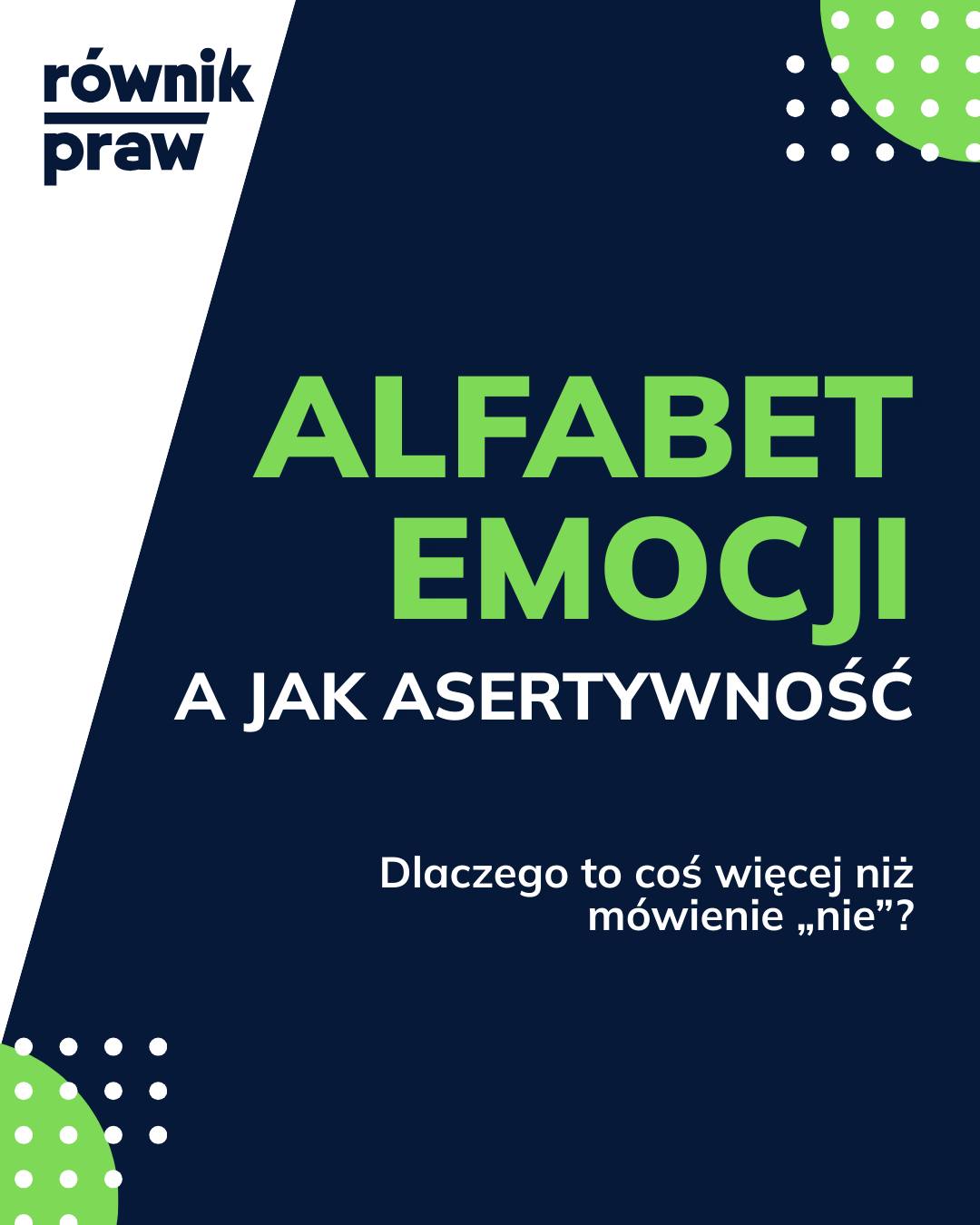 Zdarzyło Ci się kiedyś powiedzieć „tak”, choć całe Twoje ciało krzyczało „nie”? 😶 Albo milczeć, gdy ktoś przekraczał Twoje granice, tylko po to, by uniknąć konfliktu?
Dziś otwieramy nasz nowy cykl „Alfabet Emocji” i zaczynamy od fundamentu zdrowych relacji: A jak Asertywność.
Wiele osób mylnie kojarzy ją z twardym stawianiem na swoim lub arogancją. W rzeczywistości to sztuka balansowania między agresją a uległością. To „trzecia droga”, która daje Ci wolność bycia sobą, pozwalając mówić o potrzebach z pełnym szacunkiem – do siebie i do innych.
Jak zacząć ćwiczyć asertywność?
1. Stosuj komunikat „Ja” – zamiast atakować („Ty zawsze...”), mów o sobie („Czuję się..., gdy...”). To otwiera przestrzeń do rozmowy zamiast kłótni.
2. Odmawiaj w prostych sytuacjach – bez wymyślania skomplikowanych wymówek. „Dziękuję za zaproszenie, ale potrzebuję dziś zostać w domu” w zupełności wystarczy.
3. Zadbaj o postawę – spokojny głos i prosta postawa dodadzą Ci pewności siebie w trudnych rozmowach.
Pamiętaj, asertywność to umiejętność, którą trenuje się jak mięsień. Liczy się postęp, a nie perfekcja! 💪
👇 Daj znać w komentarzu, co jest dla Ciebie najtrudniejsze w stawianiu granic?
#afabetemocji #asertywność #zdrowiepsychiczne #granice #relacje #równikpraw #pomoc #fundacja #BezpłatnePorady #Psychoedukacja #Wsparcie #psycholog #Wrocław #DziałPsychologiczny #Dobrostan