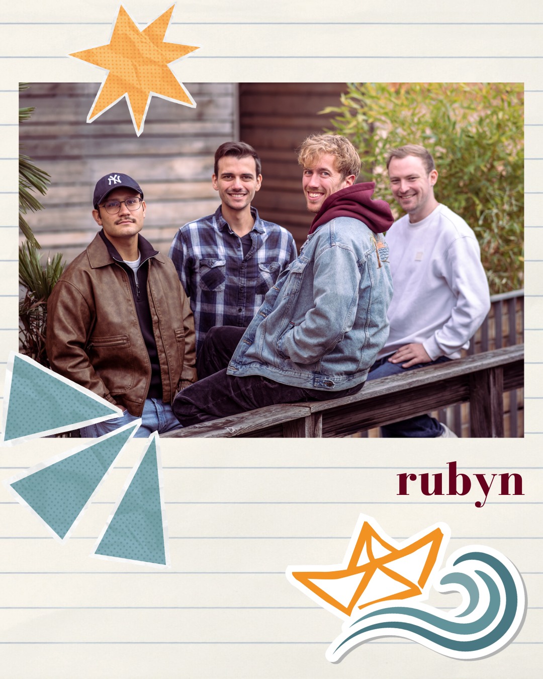 rubyn erzählen Geschichten aus dem Leben und verpacken sie in melodische, energiegeladene Riffs und einen vielseitigen Sound, der zum Abgehen und Mitsingen einladen und vielleicht auch einen kleinen, feinen Gedanken pflanzen will 💡 Ihre Songs reißen mit und berühren, verbinden tiefgründige Themen mit humorvoller Gesellschaftskritik. Aus dem anfänglichen Straßenmusik-Projekt wurde 2024 – inspiriert von Bands wie Kraftklub, Heisskalt und Madsen – eine leidenschaftlichen Indie-/ Alternative Rock Band. Noch im selben Jahr veröffentlichten sie ihre erste Single und erarbeiten sich seitdem ein abwechslungsreiches und immer weiter wachsendes Repertoire an Songs der Marke rubyn.
.
.
#belrfestival #festival #rüsselsheim #belr #sturmfrei