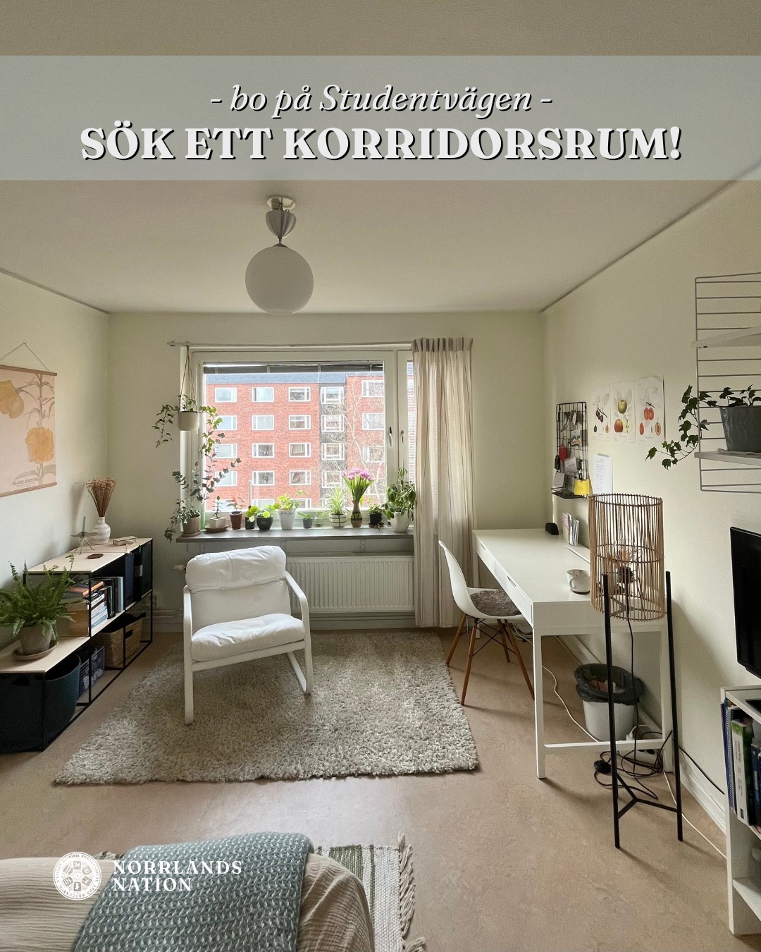 Visste du att Norrlands nation har bostäder som du som medlem kan söka? Just nu är det lätt att bli tilldelad ett rum i korridor på Studentvägen!
Skapa ett konto på www.nationsgardarna.se för att söka bostad. För mer information, maila info@studentvagen.se.
___
Did you know that Norrlands Nation has housing that you, as a member, can apply for? Right now, it’s easy to get assigned a room in a shared corridor on Studentvägen!
Create an account at www.nationsgardarna.se to apply for housing. For more information, email info@studentvagen.se.