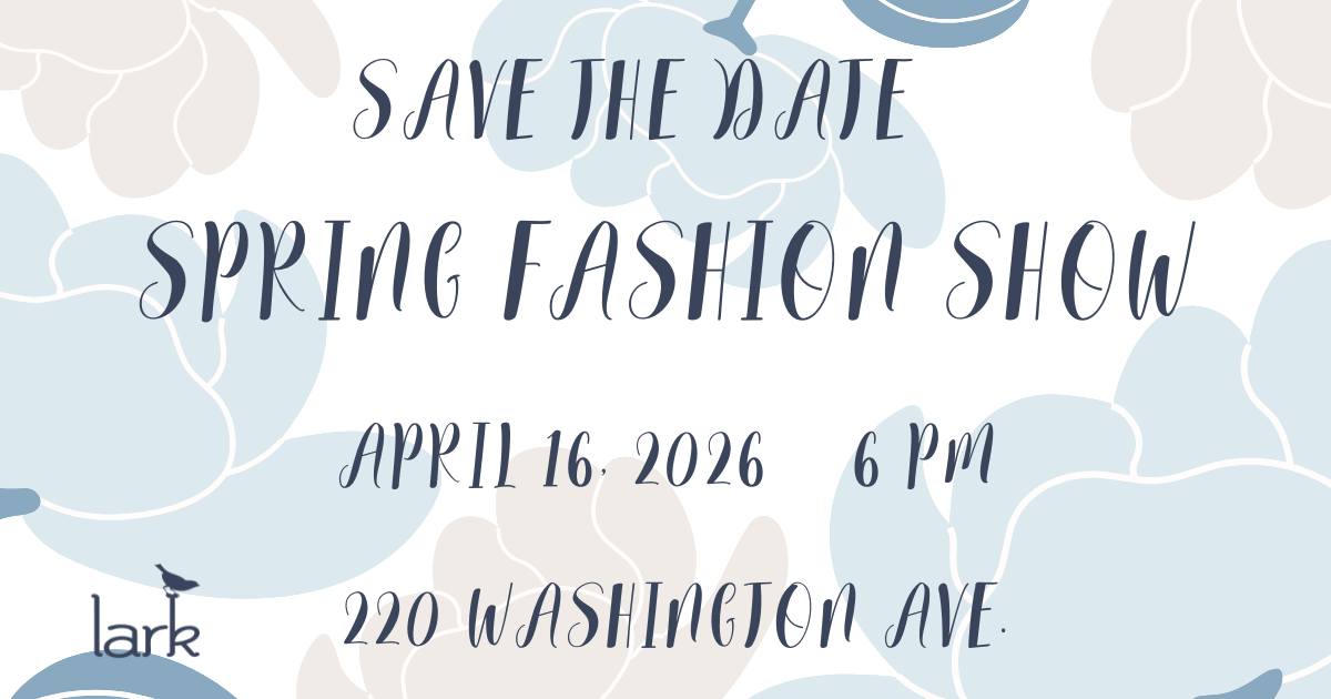 Join us for our 2026 Spring Fashion Show at Lark on April 16 at 6 PM —an evening filled with fresh style, fun, and a few surprises you won’t want to miss.
Be the first to see our newest brands hit the runway, get inspired with outfit ideas for the season ahead, and enjoy:
• Door prizes 🎁
• 🎉 Grand Door Prize: $100 Lark Gift Card
• Exclusive goodie bags
• Appetizers & drinks included 🥂
🎟 Tickets are just $10—and include appetizers and drinks! Spots are limited (and this will fill up fast!) Purchase tickets by calling 616.607.2222 or purchase on website www.larklakemi.com
Grab your ticket now and make it a girls’ night to remember 💕