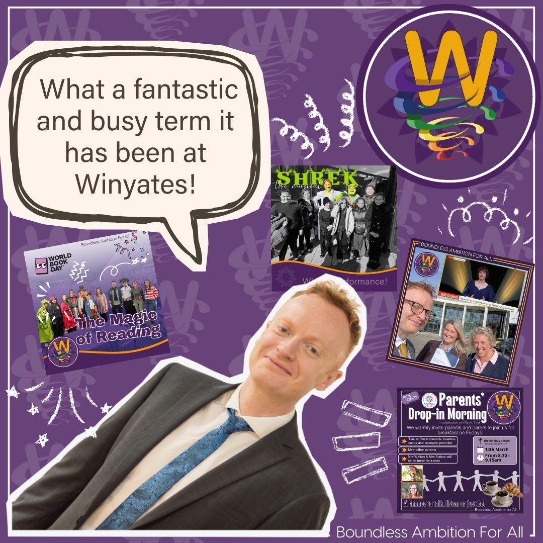 🎉 From the very start of the term to now, it has been filled with opportunities, achievements and memorable experiences for our children. Our Year 6 pupils have shown real determination and resilience during their mock assessments, preparing themselves well for the challenges ahead.
🏈 We have also seen some incredible moments beyond the classroom. Our American Football team has done brilliantly to make it through to the regional finals, a huge achievement that reflects their teamwork and commitment. 🎭 Year 5 had the opportunity to watch an amazing performance of Shrek at Ormiston Bushfield Academy, which was a fantastic experience and inspiration for our young learners.
🎖 It was a real highlight to welcome an Olympian into school, who worked with every class to deliver fitness sessions, inspiring our children to be active, resilient and to aim high.
📖 Reading has also been a big focus this term. From celebrating World Book Day, to taking part in a special reading event at Peterborough United Football Stadium, it has been wonderful to see our pupils developing a real love of books and stories.
☕ Alongside this, our community work continues to grow. Our Friday parent drop-in sessions at Mary’s Child have provided a valuable space for families to connect, share and access support.
🌟🌟We are also incredibly proud to have seen Winyates recognised nationally, with our work being referenced in the Secretary of State’s recent speech and the new education white paper. This is a testament to the hard work of our staff, pupils and wider community.
As we reach the end of term, we want to thank all of our families for their continued support. Winyates is a special place because of the people within it and we are proud of everything we are achieving together.
We wish you all a restful break and look forward to welcoming everyone back for an exciting summer term ahead.👋
.
.
.
#endoftermmessage #headofschoolmessage #celebration #opportunitiesandachievements #gratitude #schoolcommunity #winyates