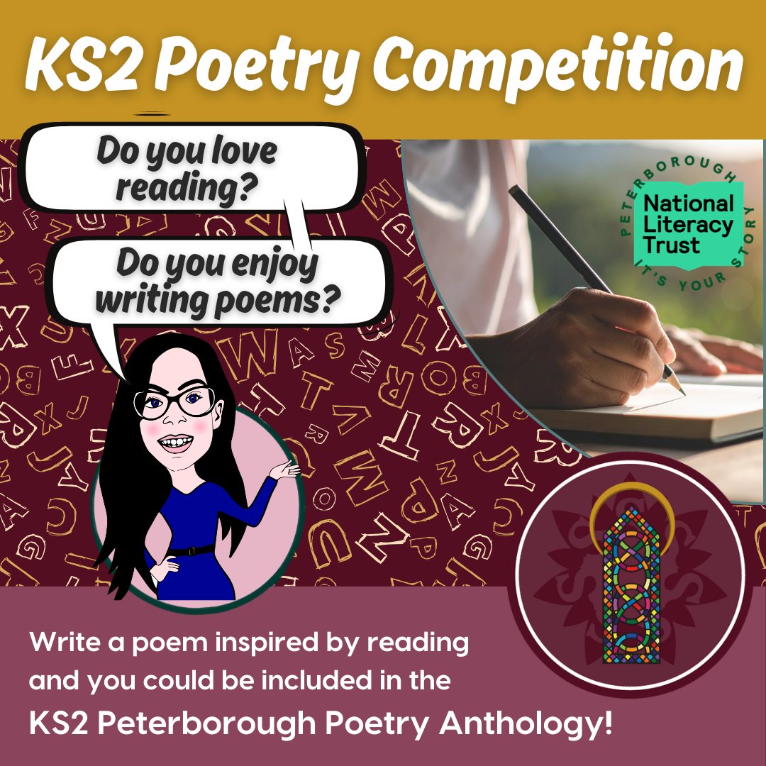 📚✨ 𝐊𝐒𝟐 𝐏𝐨𝐞𝐭𝐫𝐲 𝐂𝐨𝐦𝐩𝐞𝐭𝐢𝐭𝐢𝐨𝐧! ✨📚
We’re excited to be working with the 𝐍𝐚𝐭𝐢𝐨𝐧𝐚𝐥 𝐋𝐢𝐭𝐞𝐫𝐚𝐜𝐲 𝐓𝐫𝐮𝐬𝐭 to invite our KS2 pupils to write a poem inspired by reading!
Your poem could be about:
📖 A character you love
🌍 A magical place from a story
💭 How reading makes you feel
You can write 𝐚𝐧𝐲 𝐭𝐲𝐩𝐞 𝐨𝐟 𝐩𝐨𝐞𝐦 — rhyming, free verse, acrostic, or even a shape poem.
🏆 𝐖𝐢𝐧𝐧𝐢𝐧𝐠 𝐩𝐨𝐞𝐦𝐬 𝐰𝐢𝐥𝐥 𝐛𝐞 𝐩𝐮𝐛𝐥𝐢𝐬𝐡𝐞𝐝 𝐢𝐧 𝐭𝐡𝐞 𝐊𝐒𝟐 𝐏𝐞𝐭𝐞𝐫𝐛𝐨𝐫𝐨𝐮𝐠𝐡 𝐏𝐨𝐞𝐭𝐫𝐲 𝐀𝐧𝐭𝐡𝐨𝐥𝐨𝐠𝐲, featuring poems written by children from across the city.
✏️ 𝐏𝐥𝐞𝐚𝐬𝐞 𝐬𝐡𝐚𝐫𝐞 𝐲𝐨𝐮𝐫 𝐩𝐨𝐞𝐦 𝐰𝐢𝐭𝐡 𝐲𝐨𝐮𝐫 𝐭𝐞𝐚𝐜𝐡𝐞𝐫 𝐛𝐲 Friday 24th April..
We can’t wait to read your amazing poems! 🌟
.
.
.
#NationalLiteracyTrust #poetrycompetition #ks2poetry #poetryanthology