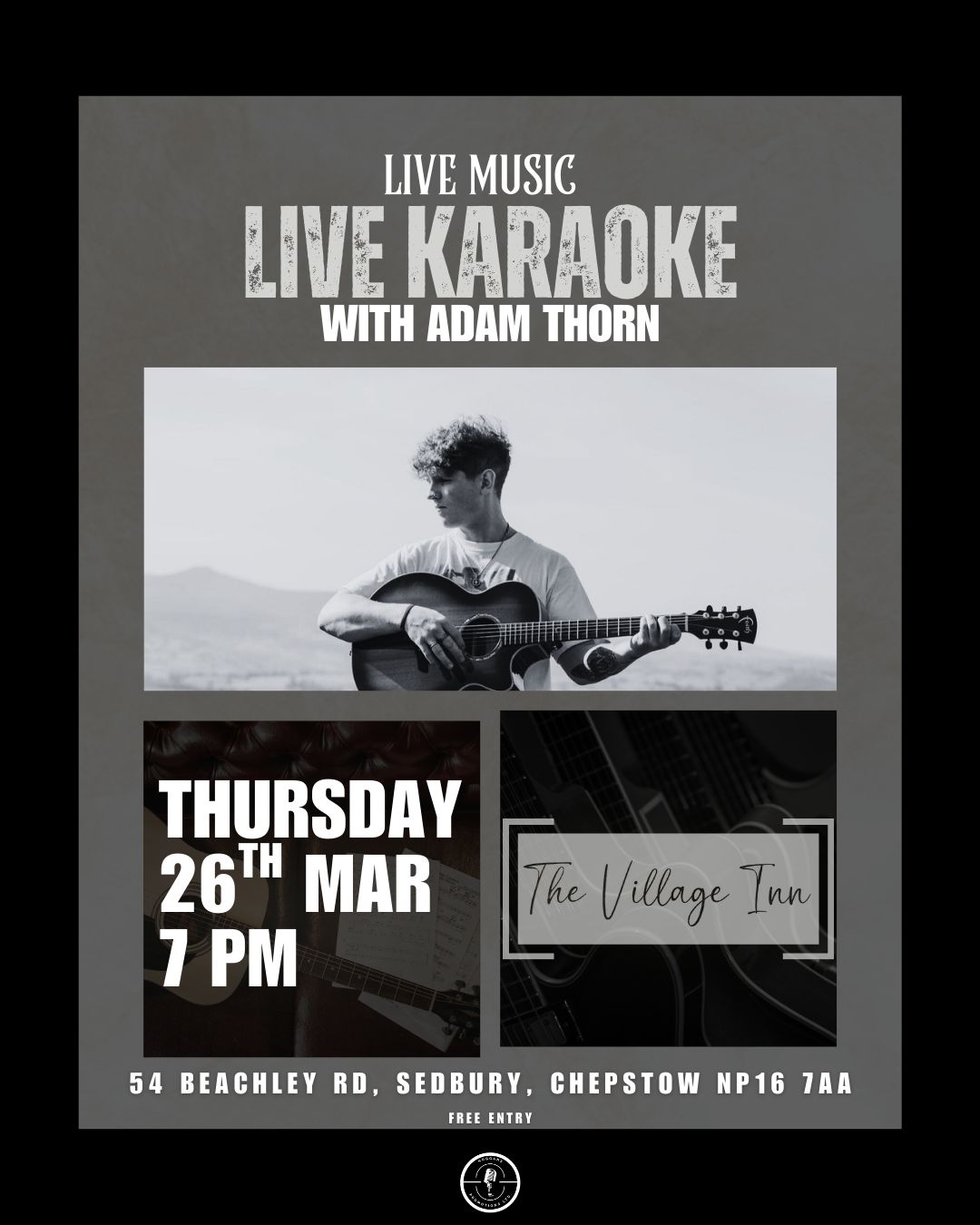 9 days until Live Karaoke is back, this time with @adaamthorn at the helm! A great night is waiting for you, so come and sing your faves with us!
🗓️Thursday 26th March
⌚ 7PM
📍 The Village Inn, Sedbury
#sedbury #livekaraoke #livemusic #chepstow #thursdaynight #FreeEntry #karaoke