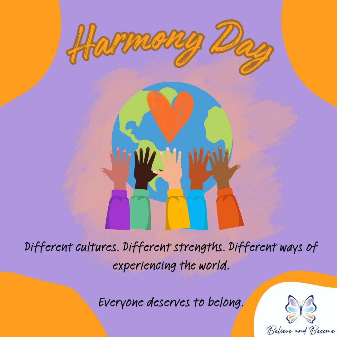 Today is Harmony Day, celebrated as part of Harmony Week (17–23 March). 🧡
Harmony Week is a time to recognise and celebrate Australia’s cultural diversity, and to reflect on the importance of respect, inclusion, and belonging for everyone.
At Believe and Become, we see every day how important it is for children and their families to feel accepted, supported, and valued for who they are. Every person brings their own experiences, strengths, culture, and way of engaging with the world.
As occupational therapists, we are passionate about supporting individuals to participate in the activities that matter most to them - whether at home, school, or in the community.
Because when people feel understood and supported, they are better able to connect, grow, and thrive. 🧡
#HarmonyDay #HarmonyWeek