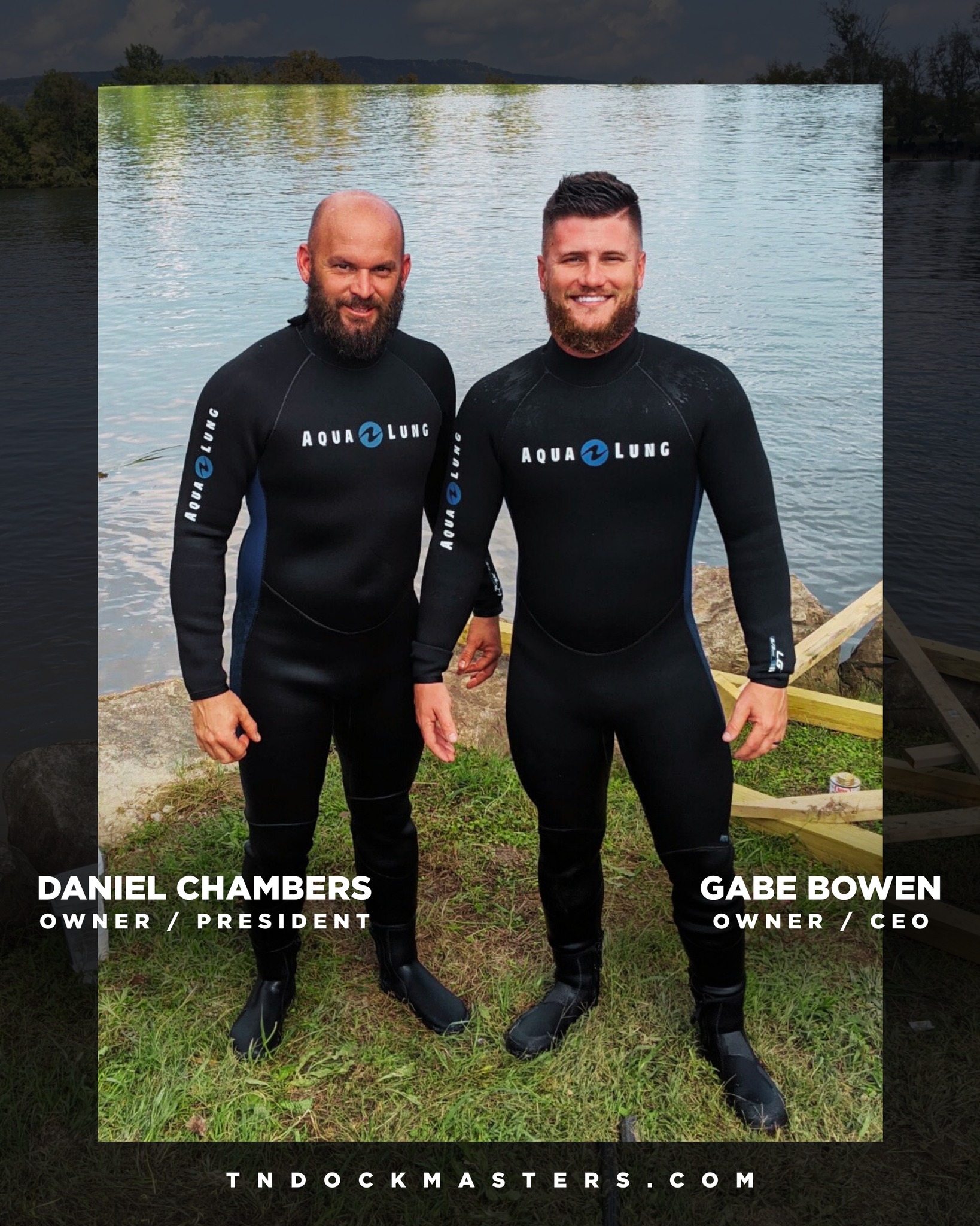 Back when throwback Thursday was a thing, these two were crushing it in the Dock business! Their ambition and grind has helped to make Tennessee Dock Masters the premier dock building business in Tennessee and will soon be expanding to several other states! This picture captures the awesome reality that they will never ask their employees to do something that they have not already done or would be willing to do themselves! #throwback #thursday #tbt