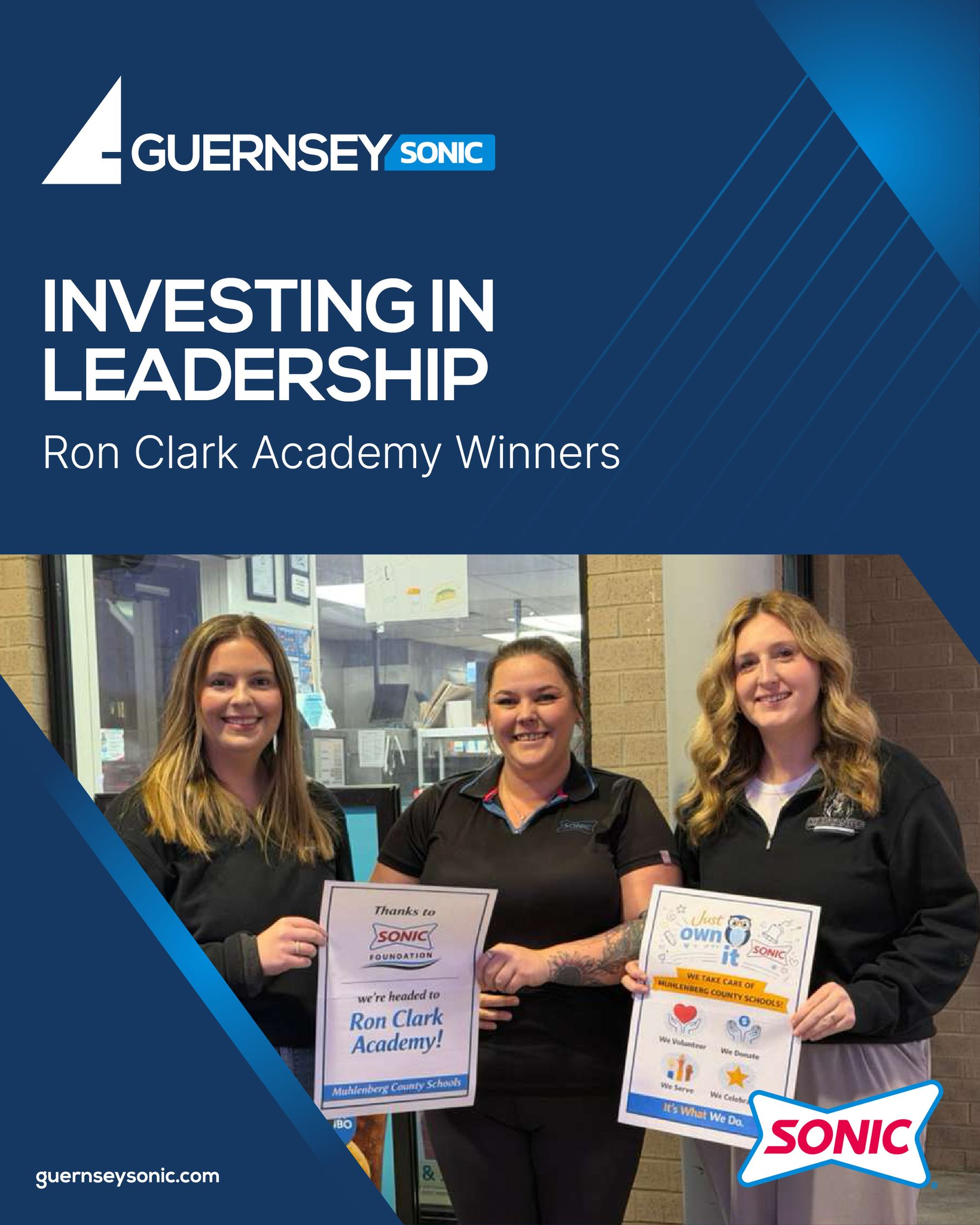 Our store in Central City, Kentucky selected two incredible leaders to attend the Ron Clark Academy, a nationally recognized leader in education and leadership development.
When we invest in teachers, we invest in the future.
Proud to support leaders who shape tomorrow!
#GuernseySonic #LeadershipMatters #RonClarkAcademy #TeamDevelopment #FutureLeaders