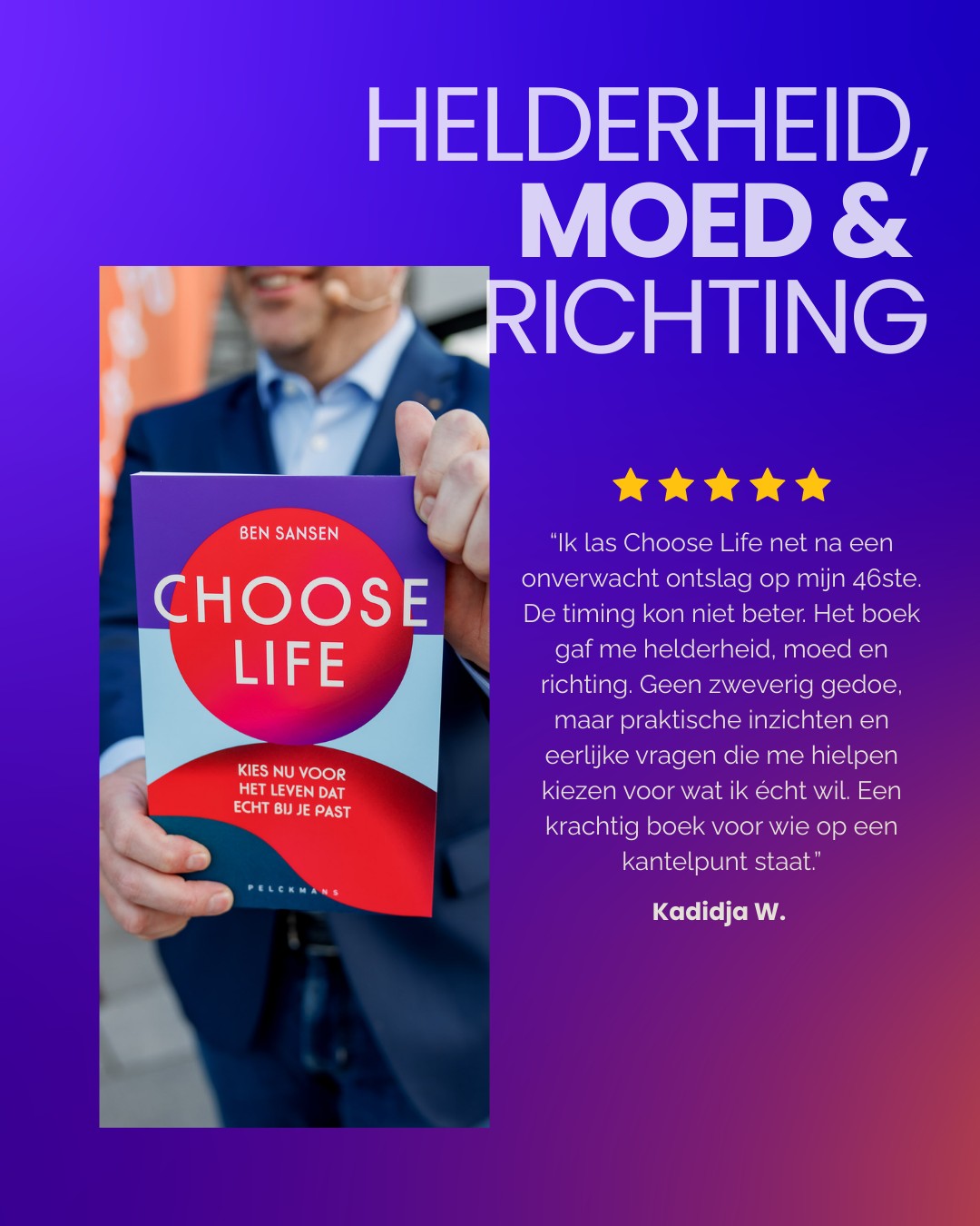 “Het boek gaf me helderheid, moed en richting.” ✨
Kadidja las Choose Life op een moment waarop haar leven plots een andere wending nam.
Net ontslagen. 46 jaar. Een kantelpunt.
Haar review herinnert me eraan waarom ik dit boek geschreven heb: om mensen even te laten stilstaan bij wat ze écht willen.
Misschien herken je jezelf hier ook een beetje in. 💭
Het boek vind je via de "link in bio". 📚
#chooselife #boekentip #persoonlijkegroei #mindset #inspiratie #reflectie #levenskeuzes #persoonlijkleiderschap #groei #bewustleven #linkinbio