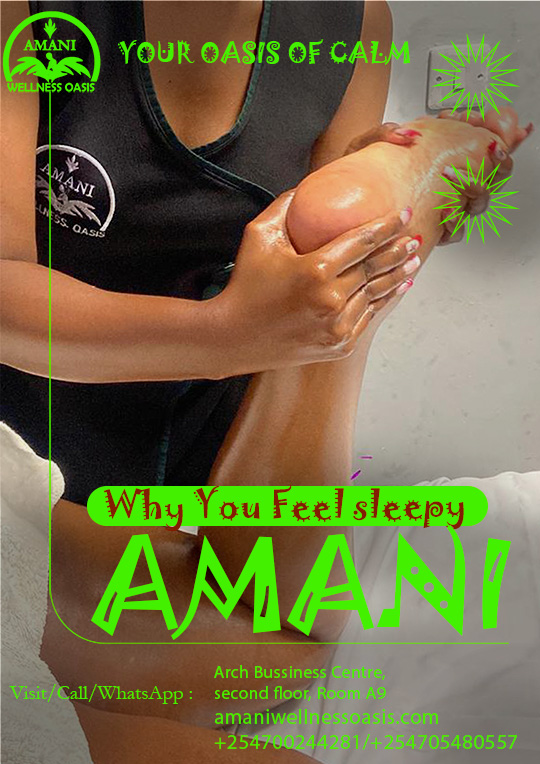 Why You Feel Sleepy After a Massage
Feeling sleepy after a massage is completely normal. Massage helps the body relax deeply by reducing muscle tension and calming the nervous system.
As circulation improves and stress levels drop, the body shifts into a restful state, which can make you feel sleepy, calm, or deeply relaxed.
This is often a sign that your body is responding well and beginning to recover.
A massage does not only relax muscles — it also gives your mind and body time to slow down and restore.
📍 Arch Business Centre, 2nd Floor, Room A9, Along Eastern Bypass
📞 0700 244 281 | 0705 480 557
#MassageEducation #RelaxationTherapy #BodyRecovery #WellnessCare #AmaniWellnessOasis