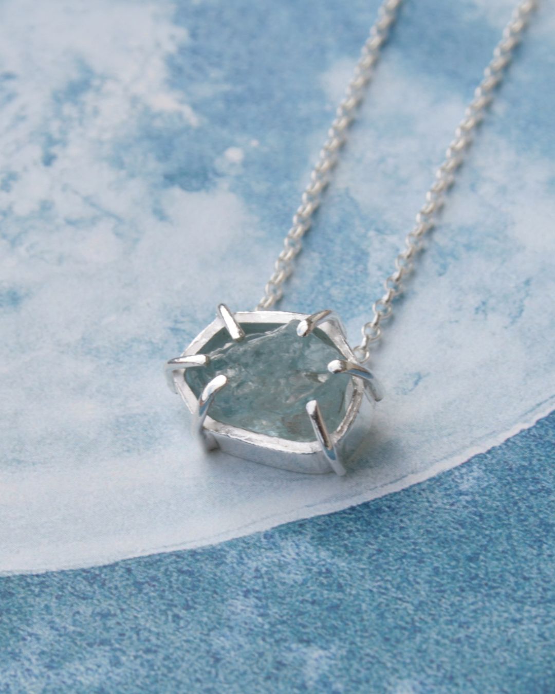 I love working with these beautiful rough aquamarine gemstones. The are also the March birthstone making them a thoughtful gift idea š.