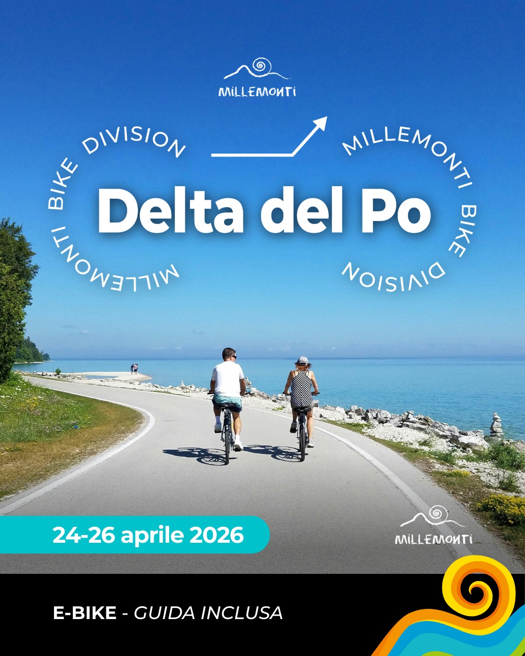 Se senti il bisogno di staccare davvero… salta in sella! 🚲
Nel cuore del Delta del Po ti aspetta un weekend fatto di sensazioni: il suono lento dell’acqua, la luce dorata che accarezza la laguna, il vento che attraversa i canneti 🎋🍃
✨ Cosa vivrai?
🚴♀️ 3 giorni in E-bike tra argini, lagune e mare
🦩 Natura autentica e incontaminata
🌊 In barca tra gli scanni, dove il fiume incontra l’Adriatico
🌿 Pedalate tra l’Isola di Albarella e le dune del Giardino Botanico Litoraneo di Porto Caleri
🏘️ Relax e atmosfera unica a Chioggia
E non serve essere super allenati: ⚡ l’E-bike fa la sua parte, tu goditi il viaggio!
🗓️ 24-26 aprile 2026
✅ Guida professionista
🚲 E-bike (propria o a noleggio)
👉 Scopri il programma di viaggio su www.millemonti.it!
#millemonti #outdoors #trekking #viaggiare #viaggio #vacanza #vacanzedigruppo #viaggiodigruppo #deltadelpo #ebiketour #cicloturismo #viaggiinbici #ebike #bicicletta
@sportlandweb_ @kayland_official @rockexperienceofficial @guidealpinelombardia @guidealpine_italiane