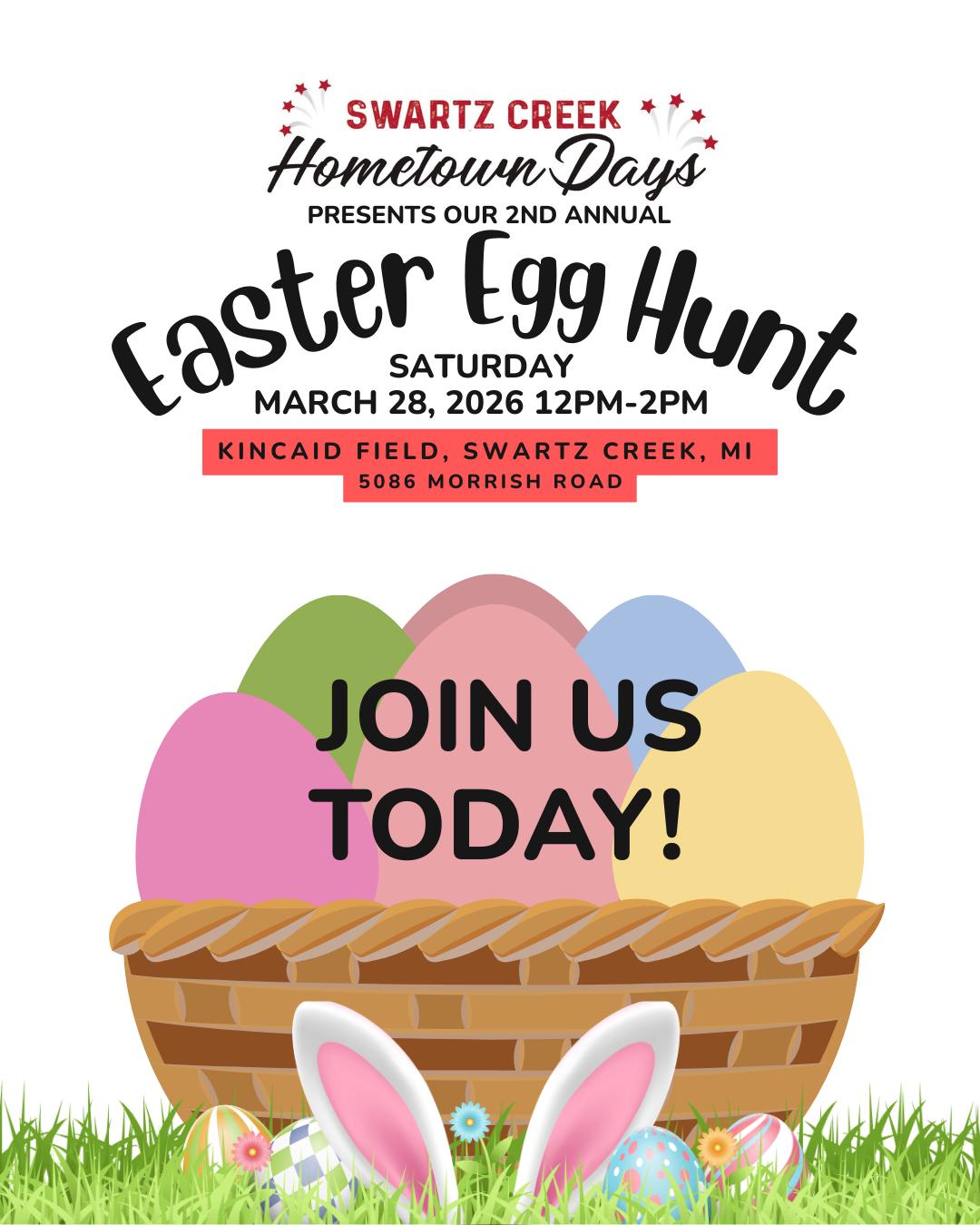 The wait is over!
Our 2nd Annual Easter Egg Hunt is happening today from 12 PM – 2 PM. Come out and join the fun!