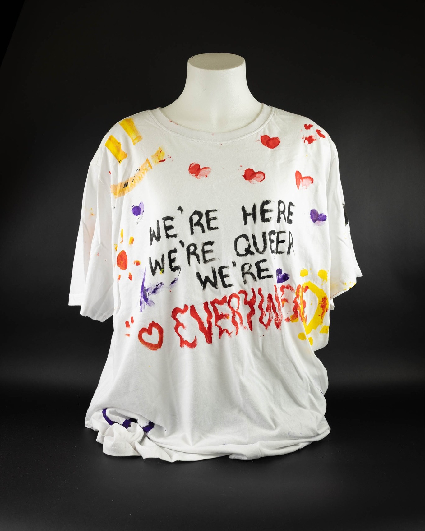 Wear It With Pride
T-Shirt exhibition Opening
Wear your favorite rainbow, protest or feminist t-shirt.
📅Wednesday April 8th 2026
⏰5:30pm - 7:30pm
📍The Charlotte Museum Te Whare Takatāpui-Wāhine o Aotearoa
Come celebrate the threads of Queer History through Charlotte Museum’s extensive T-shirt collection. Journey through the clothes proudly worn by our community in protest, celebration, recreation, and identity.
T-shirts help tell the stories of our community. Through organising, protesting injustice, and fighting for our rights, these pieces represent the loud and proud celebration of our history. From the protest movements of the 1970s and 80s, to contemporary lesbian bands and LGBTQ+ sporting events, see our humour, joy, and diversity reflected through this closet of queerness.