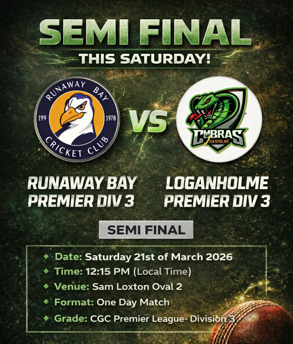 π₯ BIG FINALS WEEKEND FOR THE COBRAS! ππ
What a season it has been for our club! Under a fresh and driven committee, weβve seen incredible growth both on and off the field β something every member, player, and supporter should be proud of.
This year weβve expanded with 3 additional seniors teams proudly taking the field in Cobras colours, including the introduction of our Queen Cobras πͺπ β a huge milestone for our club!
Now it all comes down to a massive weekend of finals cricket:
π SATURDAY
β’ Grand Final β B Grade: Cobras Strike
β’ Grand Final β C Grade: Cobras Venom
β’ Semi Final β First XI Premier Division 3
π SUNDAY
β’ Grand Final β Queen Cobras
β’ Grand Final β Cobras Over 40s Masters Div 1
This is what weβve worked all season for β and we need YOU there!
Bring your friends, family, and your loudest voices to help cheer the Cobras home ππ
Letβs pack the sidelines and show what our club spirit is all about!
#GoCobras #FinalsFever #ClubPride #OneClub
