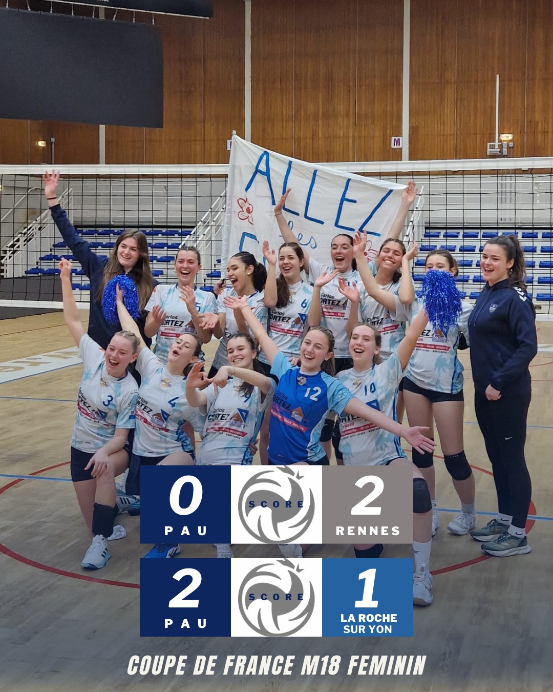 🌸 Résultats du week-end 🌸
Qualifications des collectifs M18 et M21 Féminin pour leur prochain tour de Coupe de France !! 👏✨
📸 Namou
🙌 Partenaires ;
@Thion Equip'Elevage / @keepcoolpau / @vandbpau /
@all_suites / @babettebeerhouse