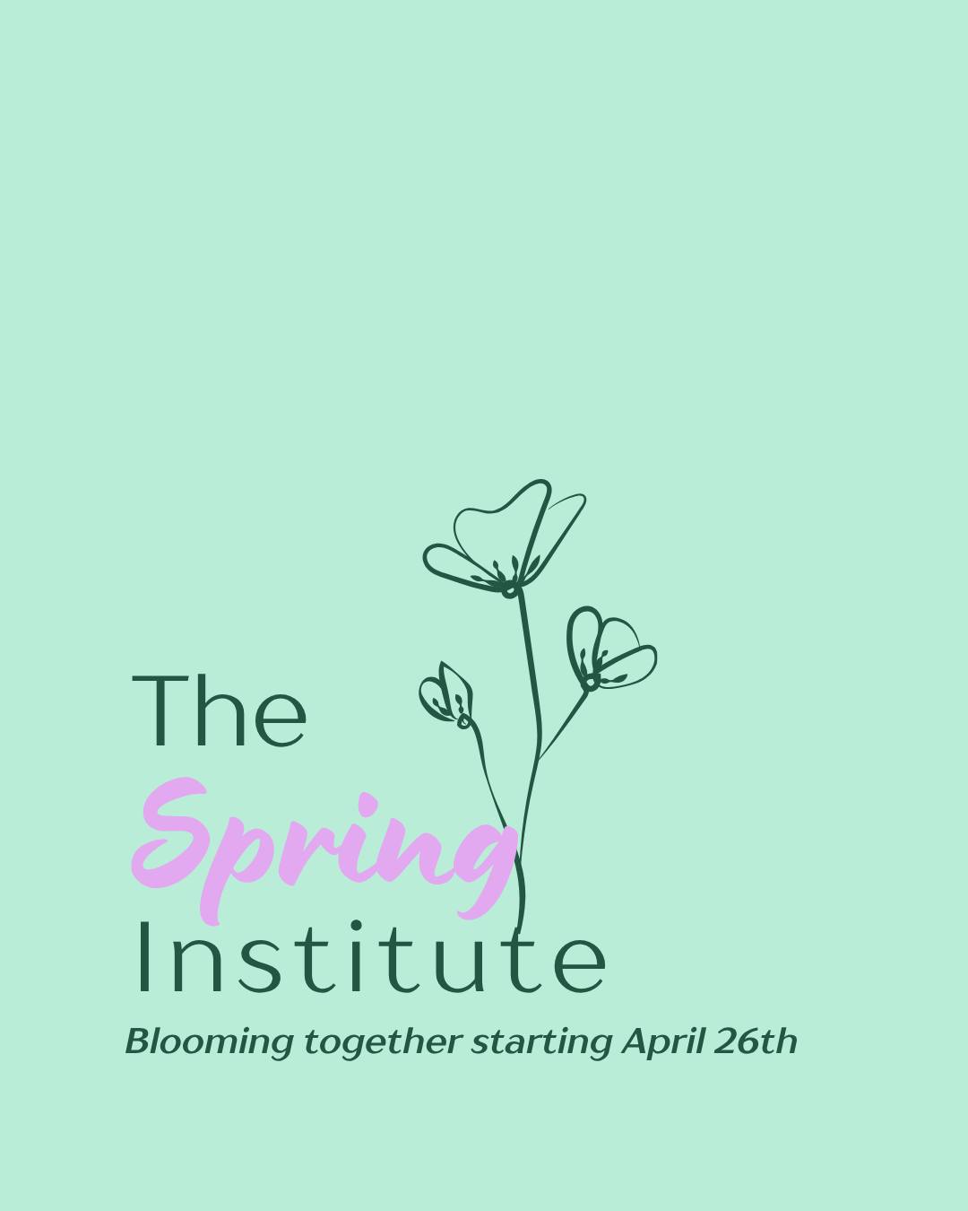 I honestly cannot tell how cheesy the slogan is - "blooming together" - (pretty sure the 🧀 level is high! 😆), but my hope is that it lands in your body like an exhale, softens in your heart like a hug and gently tugs on your spirit awakening something deep inside you.
I felt the call to host seasonal gatherings where we connect to the natural rhythms of the time of year. A transformative group experience to dive deeper into personal growth. A gathering to catalyze us coming more into our power and living the life of our dreams all the while tending to our communities. We begin with Spring.
💫 Spring is the beginning of the astrological new year, a time of sprouting new beginnings, new life, new intentions, new desires - newer versions of ourselves. The Spring Institute will help us see and nurture what is now meant to bloom. And just like nature - we do this in community, in connection, in reciprocity.
The pace is a 2 hour virtual gathering every two weeks over two months (yes - 222 IYKYK). The time between gatherings is specifically designed for spaciousness to allow for integration - where the healing really happens.
🪴 Session 1: Connect with our body’s innate wisdom
🪴Session 2: Explore sacred rage
🪴Session 3: Nurture new neural pathways
🪴Session 4: Let our intuition speak
Some of this might sound totally new or *different*. Maybe you've never even considered it's what you needed, but that’s exactly why this IS for you.
The Spring Institute is for those who identify as women or non-binary and:
🌷 feel the inner tug of personal growth.
🌷 feel like their “next level” is ready to be unlocked.
🌷 feel like something new, something better, is near but not sure how to get there.
🌷 feel curious and open to learning new things about themselves.
🌷 feel a call to find a new aligned community.
➡️ This is for the person who wants to come more into their power. And let me tell you - the potency of doing this work in community amplifies beyond your wildest dreams. 🎇
Wherever you’re starting - this is your start point. We begin April 26th.
🔗 in b1o 🫶
#thespringinstitute #personalgrowth #transformation