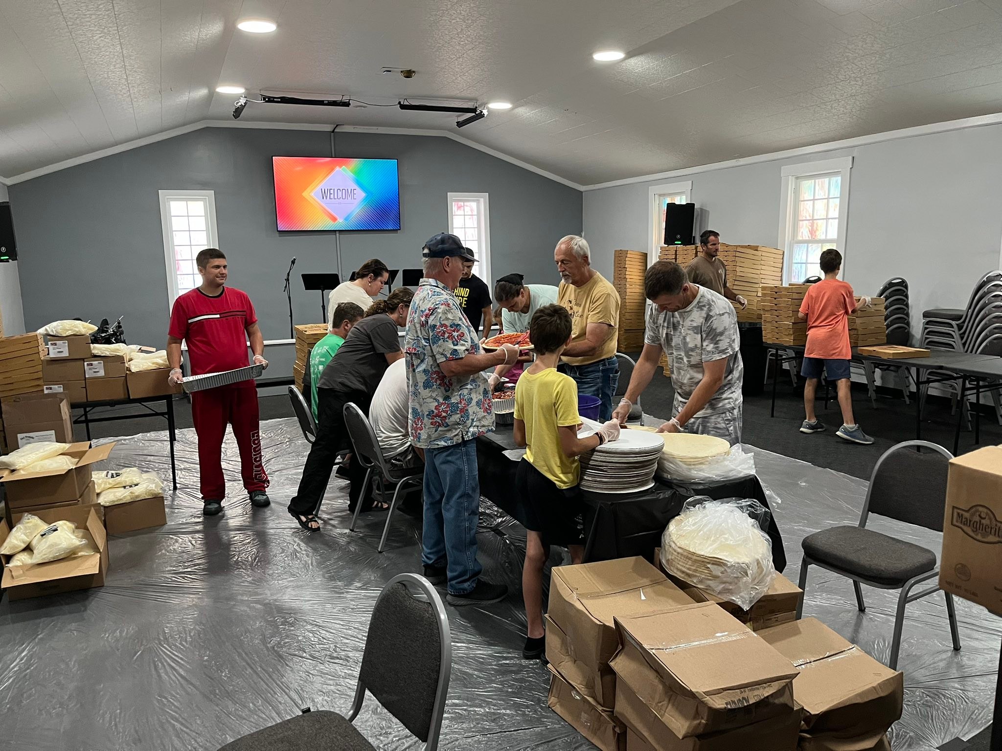 Behind The Wire Ministries pizzeria is happy right now!