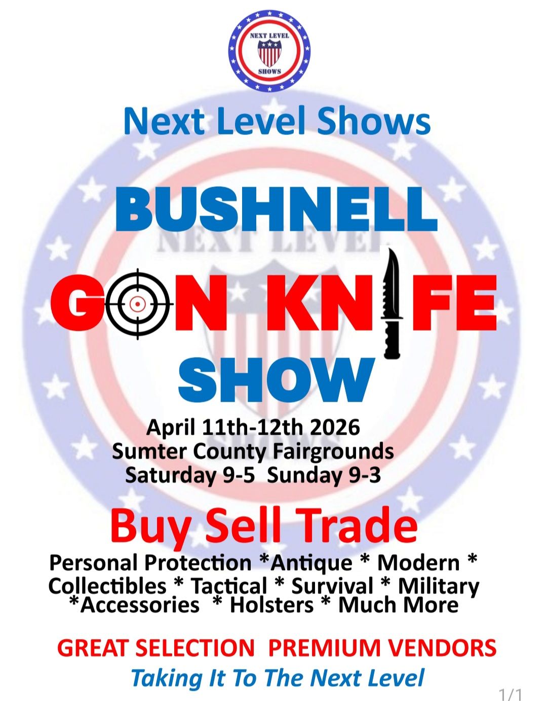 Great Selection and Premium Vendors
April 11th and 12th
Saturday 9to5 Sunday 9to3