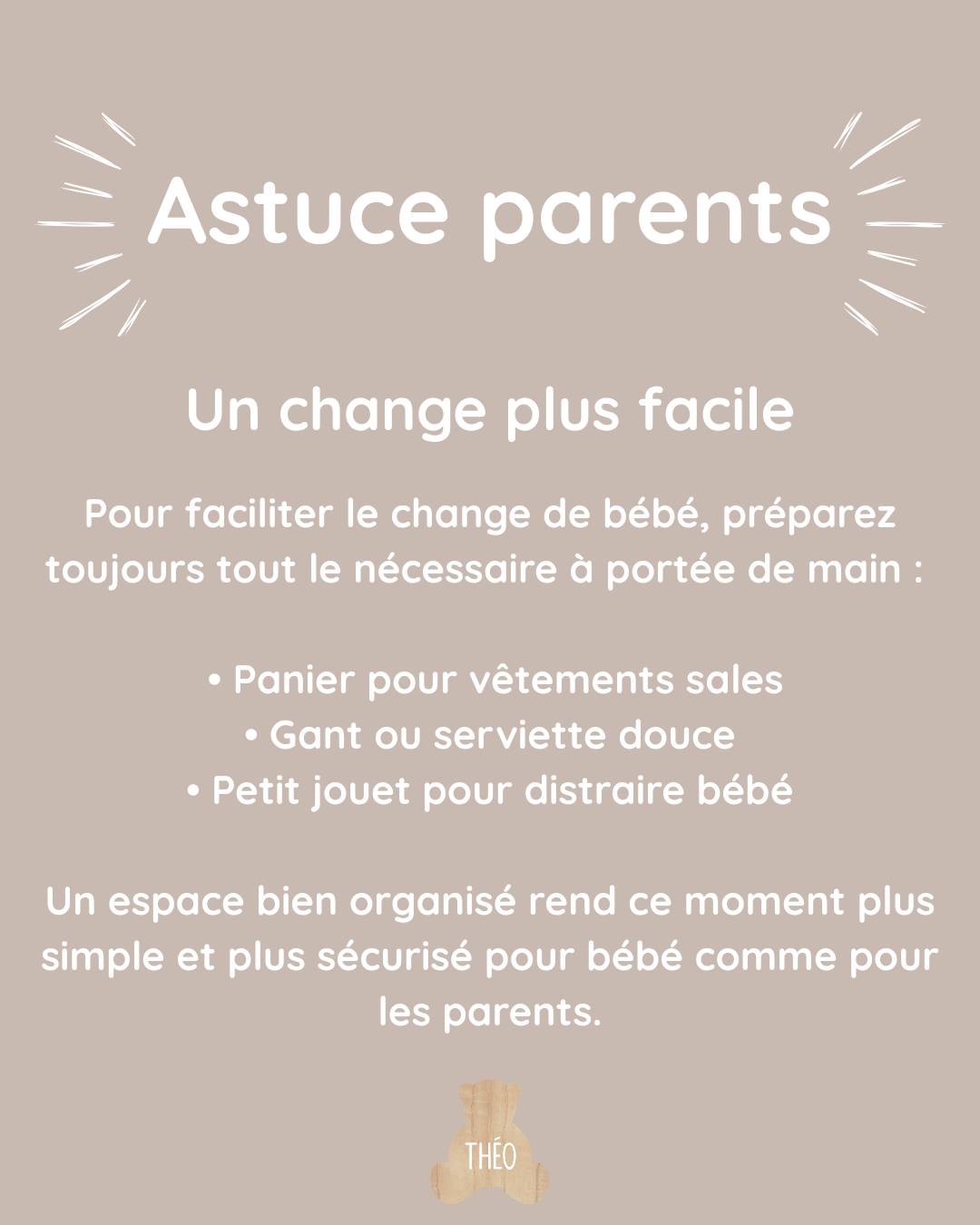 Rendez chaque change un moment agréable et relaxant
Avec tout le nécessaire à portée de main, bébé se sent rassuré et vous restez sereins !
#ThéoBébé #AstuceParents #BébéConfort #Organisation #MateriauxNaturels #chambrebebe #ChambreBébé #theobebe #chambreBebe #litevolutif #ConfortBébé #mobilierdurable