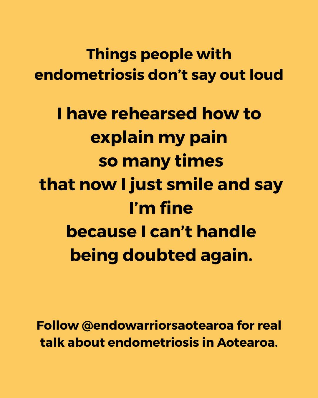 After years of being dismissed, minimised, or told itâs normalâŚ
you start shrinking your truth to make other people comfortable.
âIâm fineâ becomes easier than
âIt feels like my organs are on fire and I am barely holding it together.â
The emotional labour of constantly explaining your pain is exhausting.
Share this if youâre tired of having to justify your reality.
#endometriosis #medicalgaslighting #chronicillnesslife #endowarriorsaotearoa #believepatients