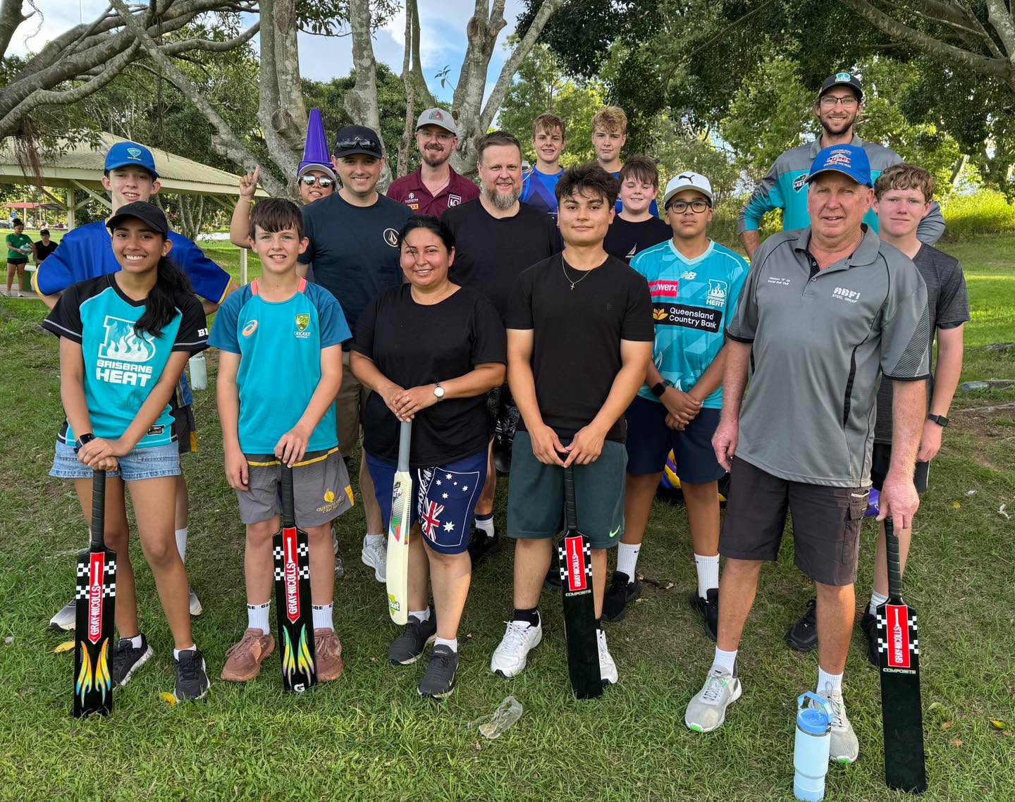 Another fun Social Smash session. This week it was the A Team 68 runs that pipped the Go Team 64 runs. Everyone had a lot of fun. The skills are improving!! Looking forward to next Sunday’s session. Thanks to Dom for coordinating and umpiring and Queensland Cricket for bringing this cricket option to WPC Cricket