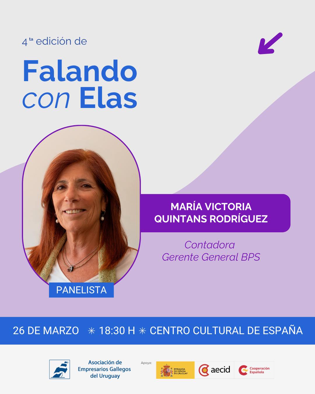 ✅ Los invitamos conocer quiénes serán las panelistas de la cuarta edición del ciclo Falando con elas 💬.
🗓️ 26 de marzo - 18:30 h
📍 Centro Cultural de España (@ccemontevideo)
Evento con cupos limitados. Asegurá tu lugar en el link en bio