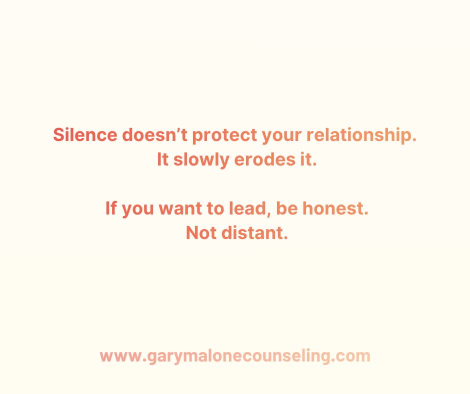 Silence isn’t neutral.
It’s a slow decision to let distance grow while pretending things are fine.
Most couples don’t fall apart because they talk too much…
they fall apart because they stop saying what actually matters.
Honesty might feel risky.
But avoidance is what actually costs you the relationship.
This is the work I do with couples every day.