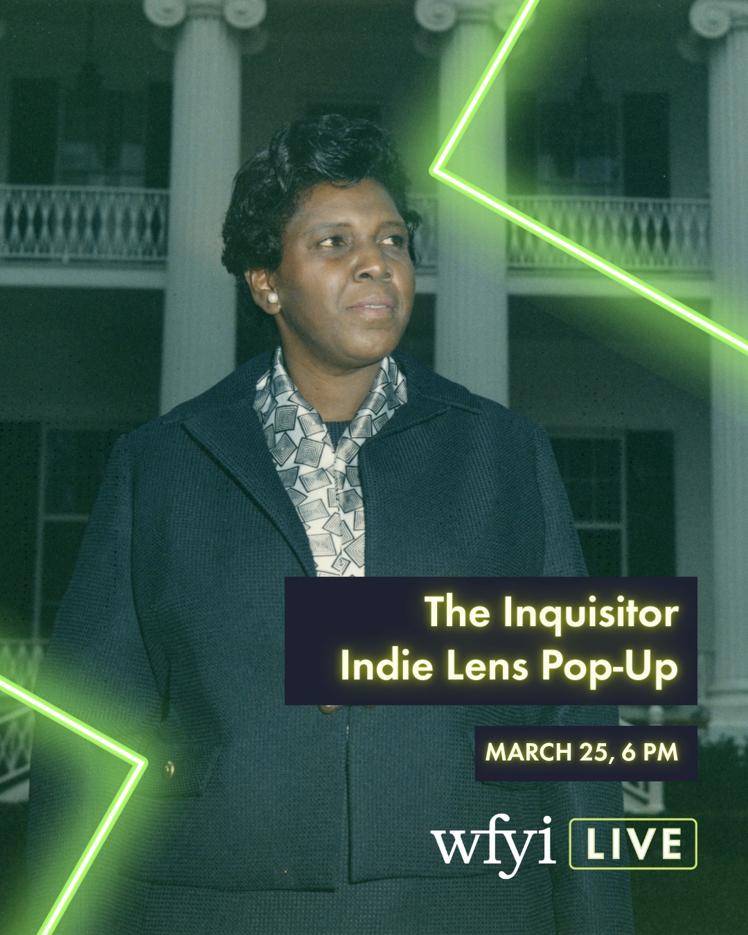 We are excited to partner with WFYI and WBAA for an Indie Lens Pop-Up screening of The Inquisitor on March 25 at Northend Community Center.
The film celebrates the life and legacy of Barbara Jordan — trailblazing Texas congresswoman and civil rights icon. From Nixon’s impeachment to civil rights battles, her voice demanded accountability.
The event is free. Pre-registration is not required, but appreciated. Sign up today at https://www.wfyi.org/events/indie-lens-pop-up-of-the-inquisitor-west-lafayette
@wfyi_indy @independentlens
#WFYILive #WBAA #pbs #IndieLensPBS