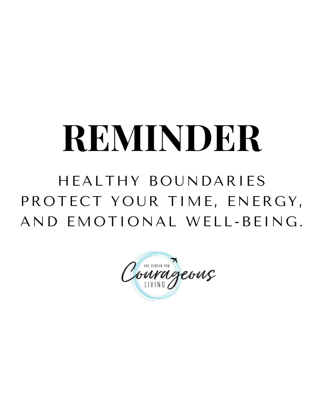 Healthy boundaries are an important part of protecting your time, energy, and emotional well-being. Especially during times of stress, boundaries help prevent burnout and allow you to show up more fully in your relationships and daily life.
Setting boundaries may feel uncomfortable at first, but they create healthier, more respectful relationships — both with others and with yourself. You have to take care of yourself before you can take care of others.
Self-care is not selfish — it’s essential. Learning to honor your needs is a powerful step toward balance, resilience, and overall well-being.
If you’re finding it difficult to set or maintain boundaries, you’re not alone. Support and guidance can help you build the confidence to care for yourself in meaningful ways.
Our therapists at Center for Courageous Living are here to walk alongside you.
📍 Crystal Lake, IL
🌐 centerforcourage.com
📧 gia@centerforcourage.com
📞 815-707-4806
#HealthyBoundaries #MentalHealthMatters #SelfRespect #MentalWellness #TheCenterForCourageousLiving #CrystalLakeIL #TherapySupp