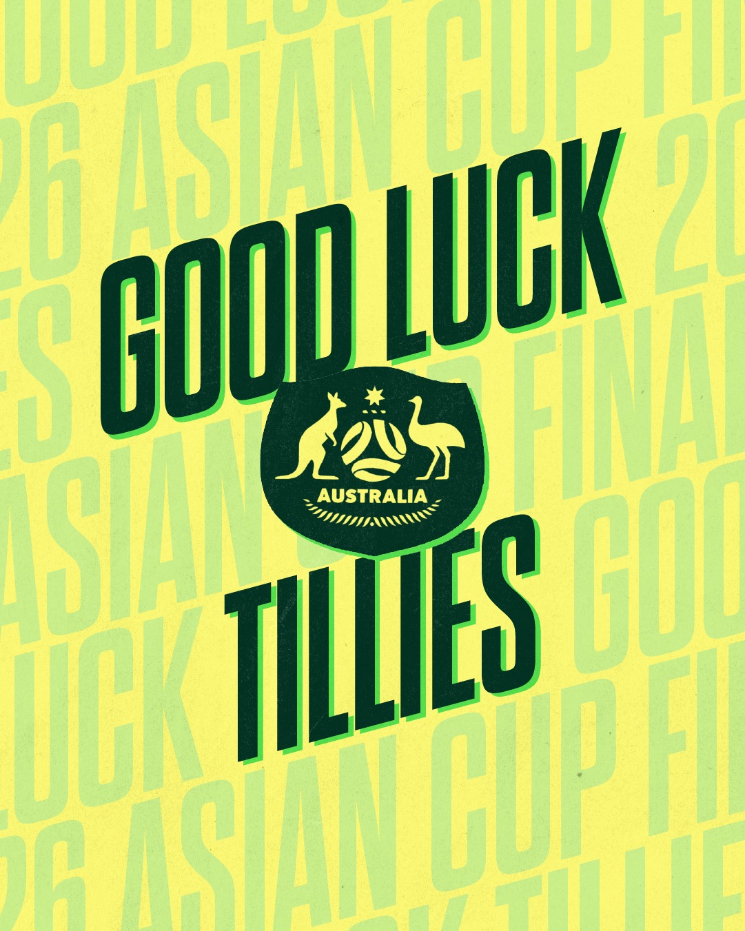 GOOD LUCK TILLIES!!!
Everyone here at Lane Cove FC, like the rest of Australia, is behind you tonight. We know if you play for each other, no-one can match the bond that you have within this fantastic group of players. NEVER SAY DIE!
You are more than just a team. You have given so much for all of us and created a future that all our footballers, especially our girls, can aspire to. Tonight is YOUR TIME!
CARN THE TILLIES!!!
💚🟡💪⚽️🟡💚
#JPNvAUS
#Matildas #HowWeWaltz #TilitsDone #WAC2026 #AFCWomensAsianCup
#AnyOneCanPlay #LaneCoveFC
#LaneCove #inthecove #NSFA #footballnsw #footballaustralia #football #soccer #footballislife #footballculture #footballlife #90years #miniroos #juniorsfootball