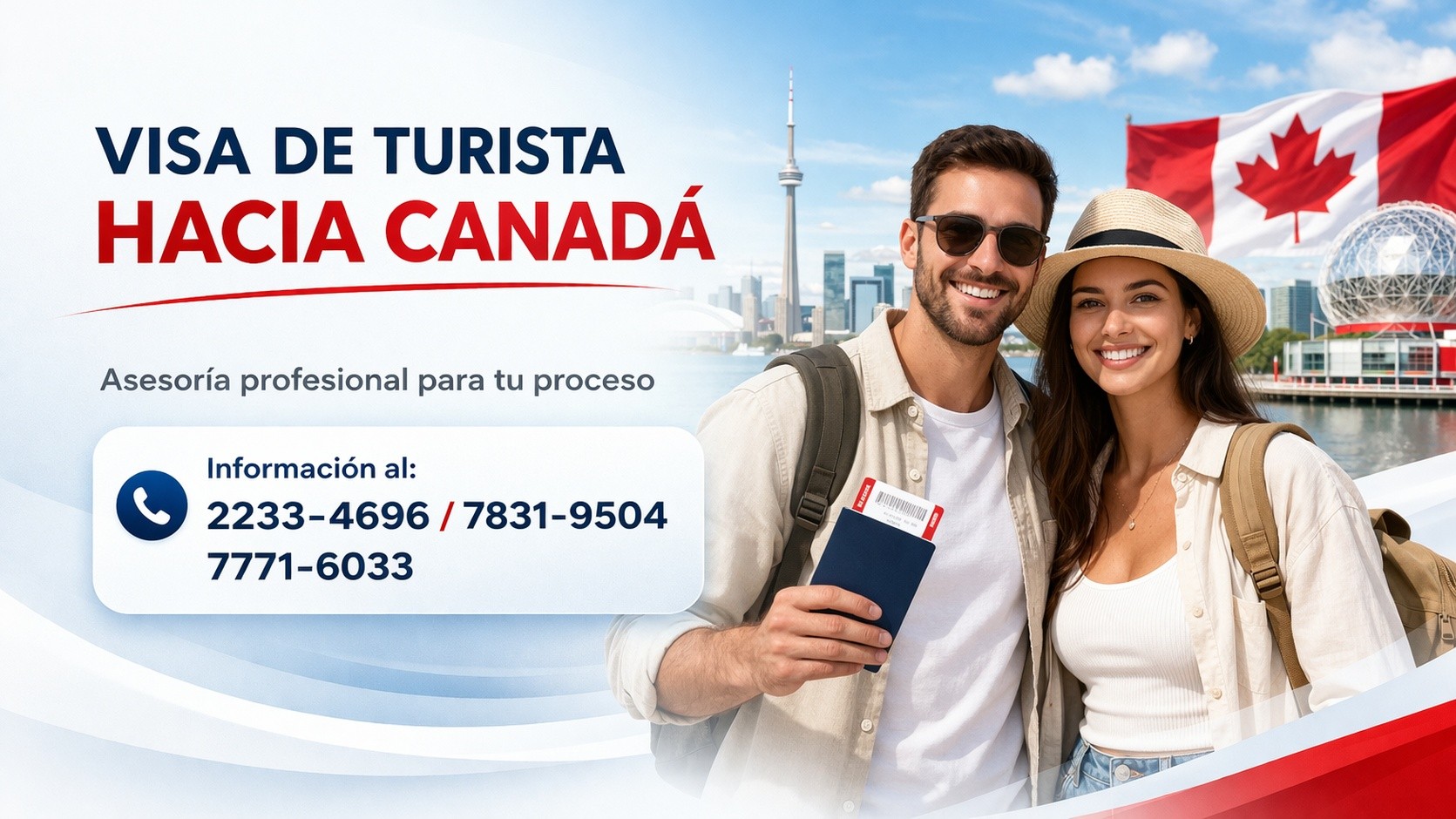 🇨🇦 ¿Querés viajar a Canadá? 🌍
¡Nosotros te ayudamos a hacerlo realidad! ✈️
En Legal Visa Asesoría Migratoria te acompañamos en todo el proceso para obtener tu visa de turista canadiense sin estrés ni errores.
Con nuestra asesoría profesional, viajar por placer, visitar a tu familia o conocer Canadá está más cerca de lo que pensás. 🍁
📋 Llenado correcto de formularios
📑 Revisión completa de documentos
🧭 Guía paso a paso hasta el envío de tu solicitud
💬 Escribinos hoy y comenzá tu trámite con confianza.
⚠️ Recordá: la embajada decide, pero una buena preparación puede marcar la diferencia.
📲2233-4696
📲 WhatsApp: 7831-9504 / 7771-6033
📍 Legal Visa Asesoría Migratoria
🔐 Profesionalismo que te abre las puertas a Canadá 🇨🇦