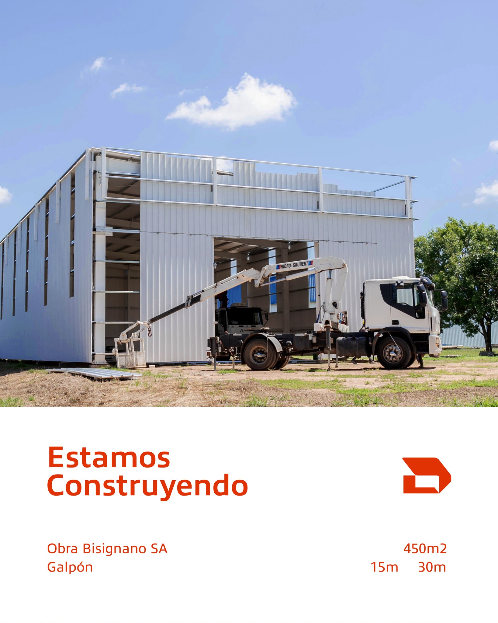 Obra en proceso de montaje 🏗️
Avanzamos con un nuevo proyecto para Bisignano S.A., donde ya estamos trabajando en la estructura de un galpón de 15 m x 30 m (450 m²) en San Carlos Centro, Santa Fe.
Seguimos construyendo soluciones que impulsan el crecimiento de nuestros clientes 💪
#ObraEnProceso #EstructurasMetálicas #ConstrucciónIndustrial #SanCarlosCentro #TrabajoEnEquipo