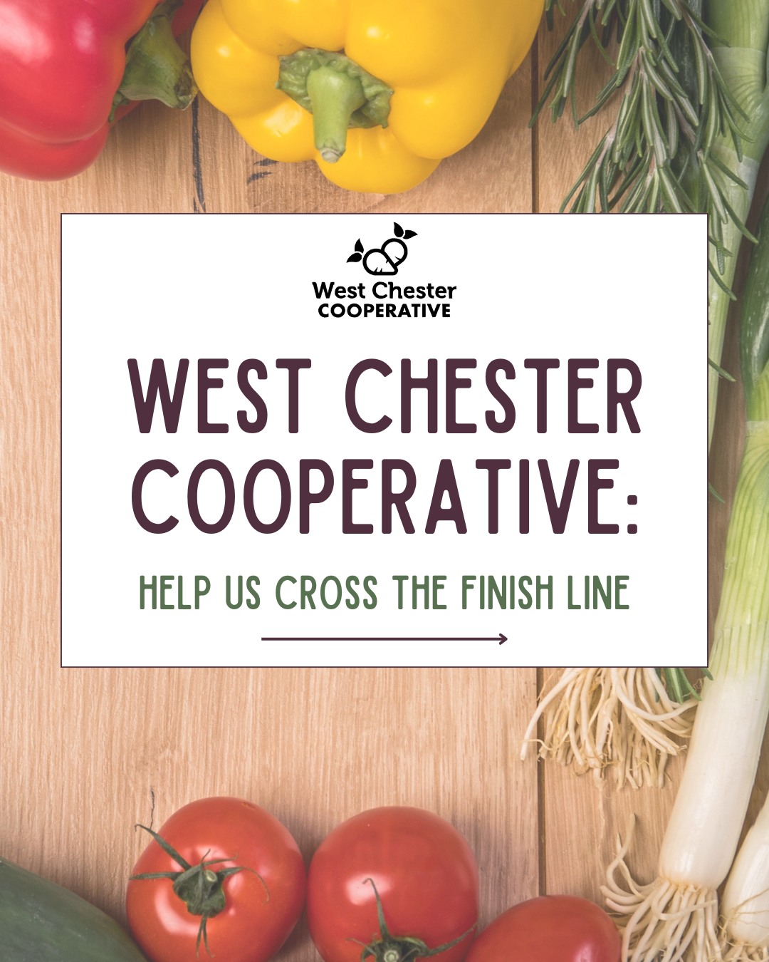 We’re so close, West Chester! 🛒🌿
Help us cross the finish line and bring our community-owned grocery store to life. Become a member-owner, spread the word, and get ready to shop local when we open our doors.
Let’s open this co-op — together.