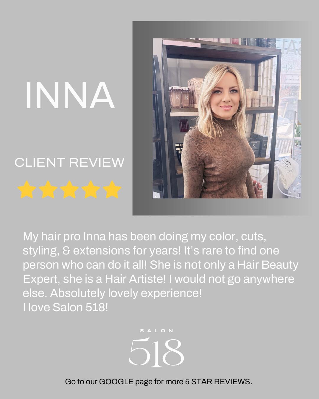 The greatest compliment we can get are reviews like this. Check out our Google page for more. #millburnsalon #millburnshorthills #shorthillsmallnj #shorthillsnjmoms #shorthillsnj✔️ #millburnmoms