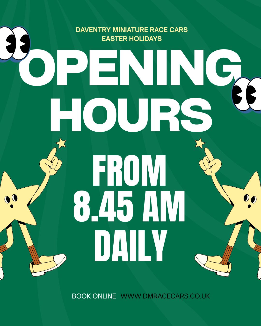 📢EASTER HOLIDAYS ARE COMING!
We are open every day during the holidays - book now to take advantage of our TWO special offers:
🤩 Book one activity, get 20% off a second activity while you're on site! So you can decide what else you fancy doing when you get there.
🥳 Book a party while you're on site and get 20% off! Just talk to our friendly hosts, Mark or Sean, and they'll tell you how it works. Or visit our website for more info.
We've got slot car racing, axe throwing, escape rooms, mini golf and the all important snack shack serving refreshments!
#racecars #minigolf #dmrc #escaperooms #axethrowing #axethrowinguk #EscapeRoomChallenge #DMRC #schoolholidays #escaperoom #modelrailway #familyfun #ThingsToDoWithKids #daventry #slotcarracing #slotcars #miniatureworld #modelcars