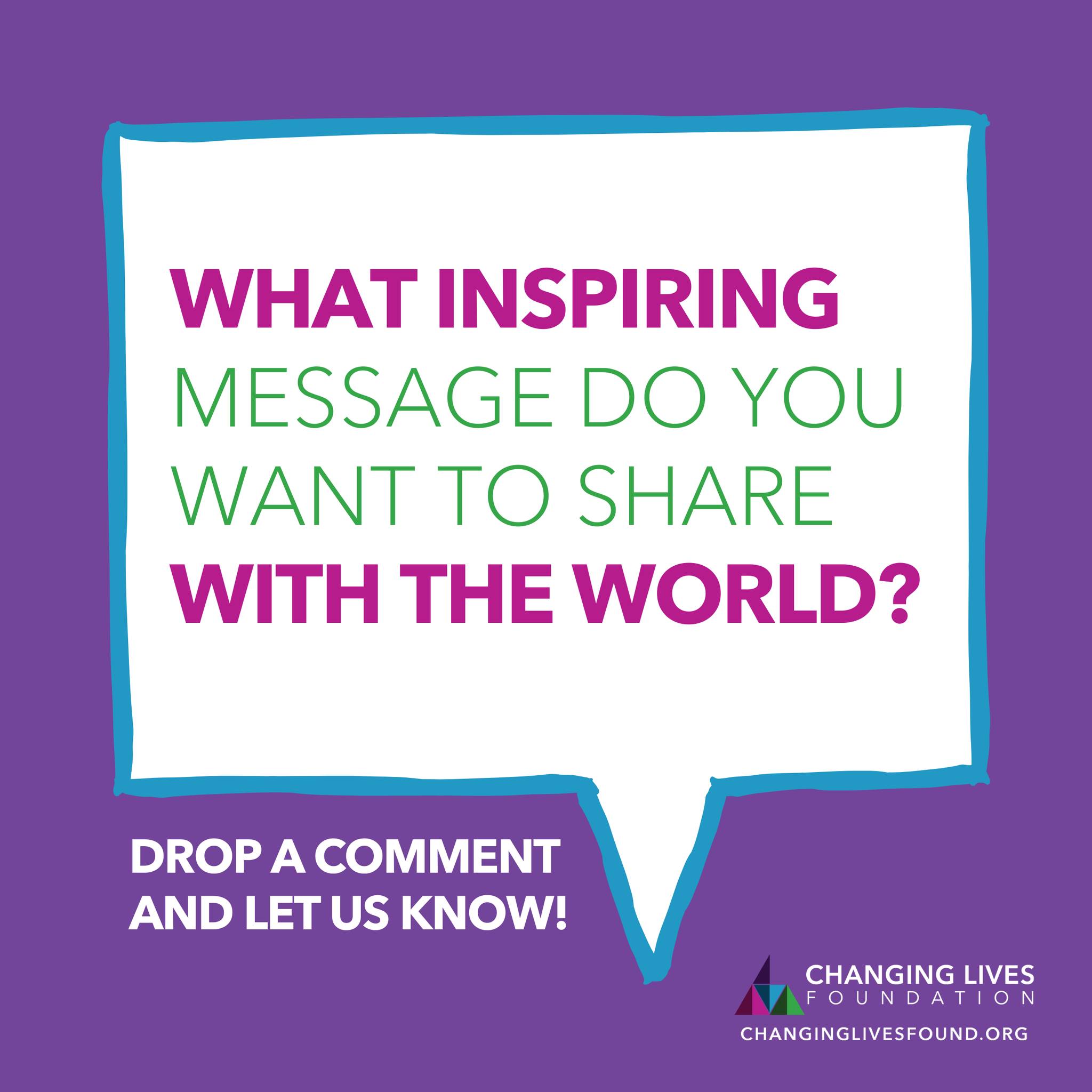 One message. One comment. HUGE impact. ✨
What inspiring words would you share with the world? 👇 Let us know!
#changinglivesfound #nonprofit #up2Him #kindness #inspiring #inspiration