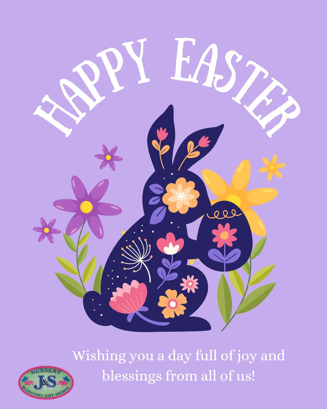 Happy Easter from all of us at J&S 🌸🐰
Wishing you a day full of sunshine, blooms, and time with the ones you love 💛🌿
