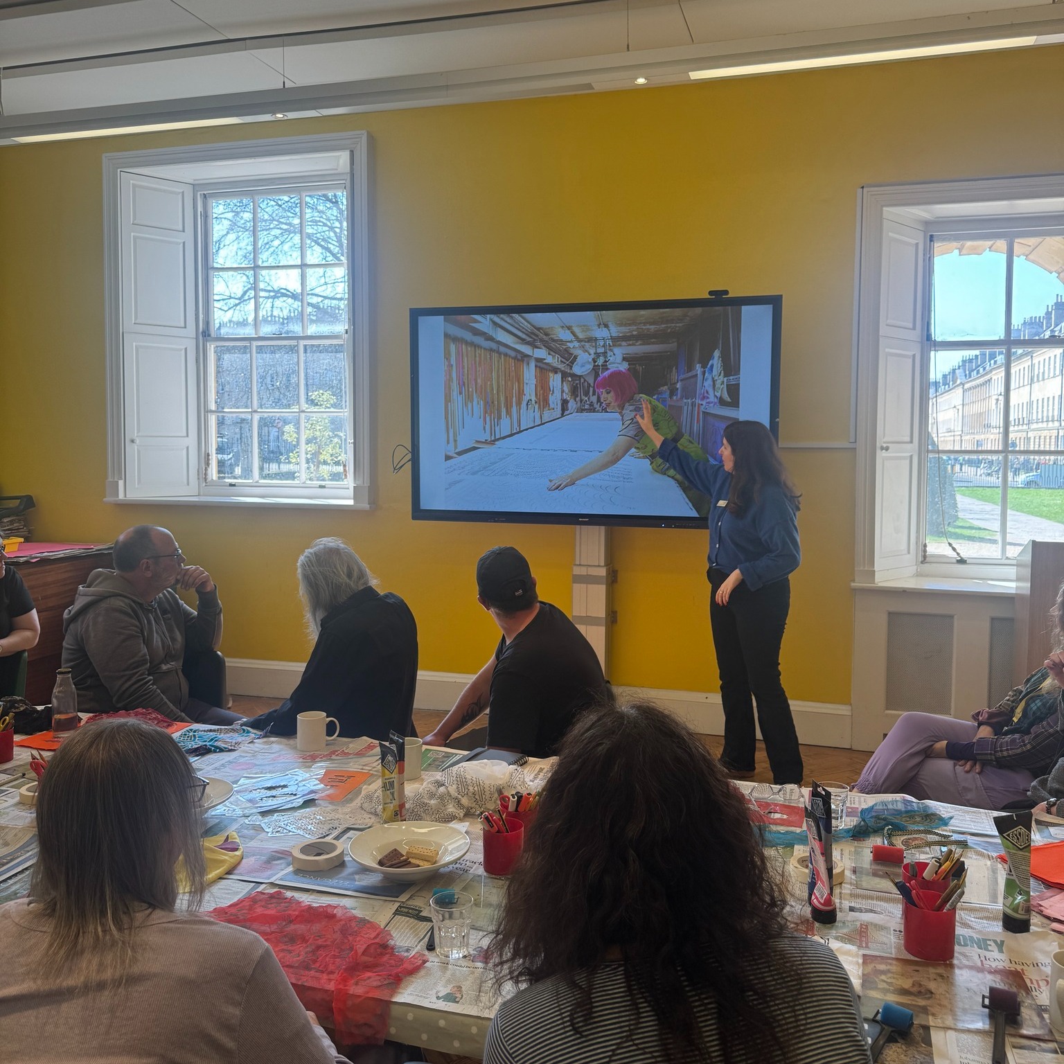 A creative day at the The Holburne Museum 🎨
Clients explored the colourful exhibition of Zandra Rhodes, learning about her story before viewing her designs on display upstairs.
They then got hands-on, using screen printing to create their own patterns and designs, lots of creativity and colour #artworkshop
A huge thank you to @changing_lives_through_art for hosting us!
#HeadwayBath #HolburneMuseum #BathUK #CreativeActivities #Rehabilitation #Community #ArtWorkshop