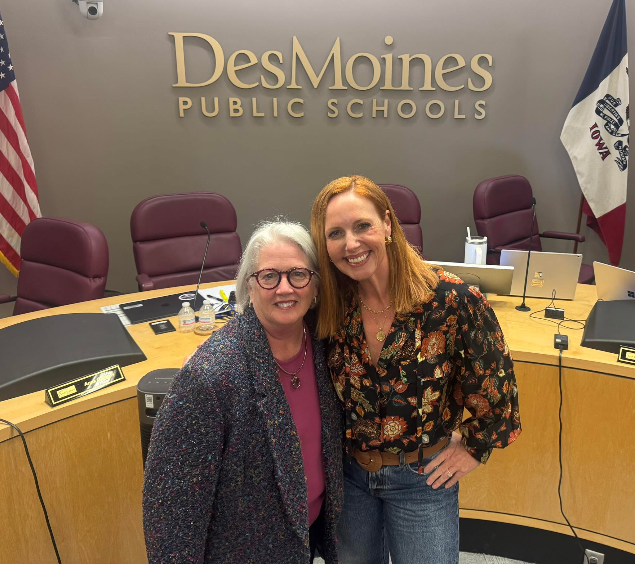 Between the city’s housing initiatives, and Reimagining Education… Des Moines is the place to be! So much fun to have a joint city council and school board meeting with my mom. 😍
