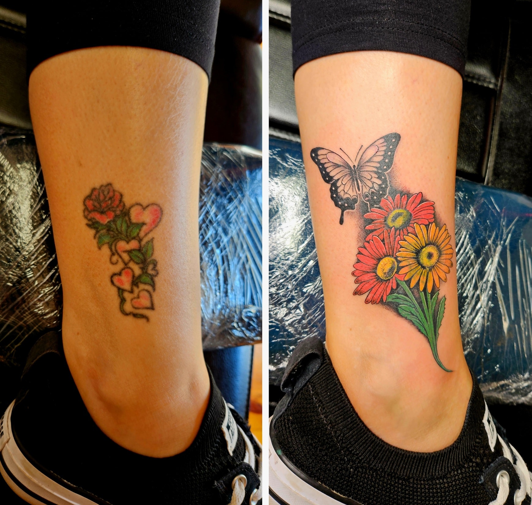 Cover up š done by Pete @Pete_Explicit Ink #tattoo #explicitinktattoo #ink #coverup #graywashtattoo #floraltattoo #melbournetattoo #tattooistnearme #stalbanstattoo