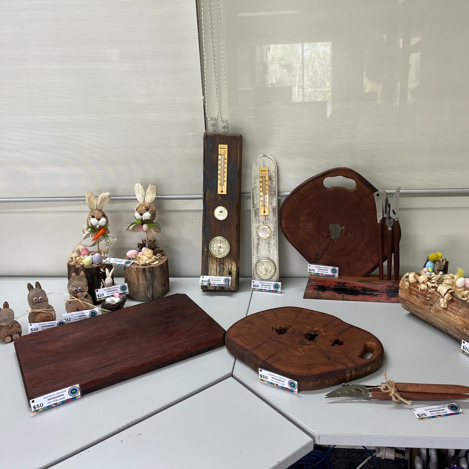 The GO Woodwork Crew have been putting in some serious work in preparation for Easter, and now, they're ready to share their work with you! 🤩🤩✨ Visit GO 16-18 Station Street to see our display and make a purchase! All proceeds go right back into the GO Woodwork Program and support our participants to keep making such amazing projects.
#GoulburnOptions #BiggestLifePossible #GOWoodwork #Woodwork #Easter #DisabilitySupportServices #DisabilitySupport