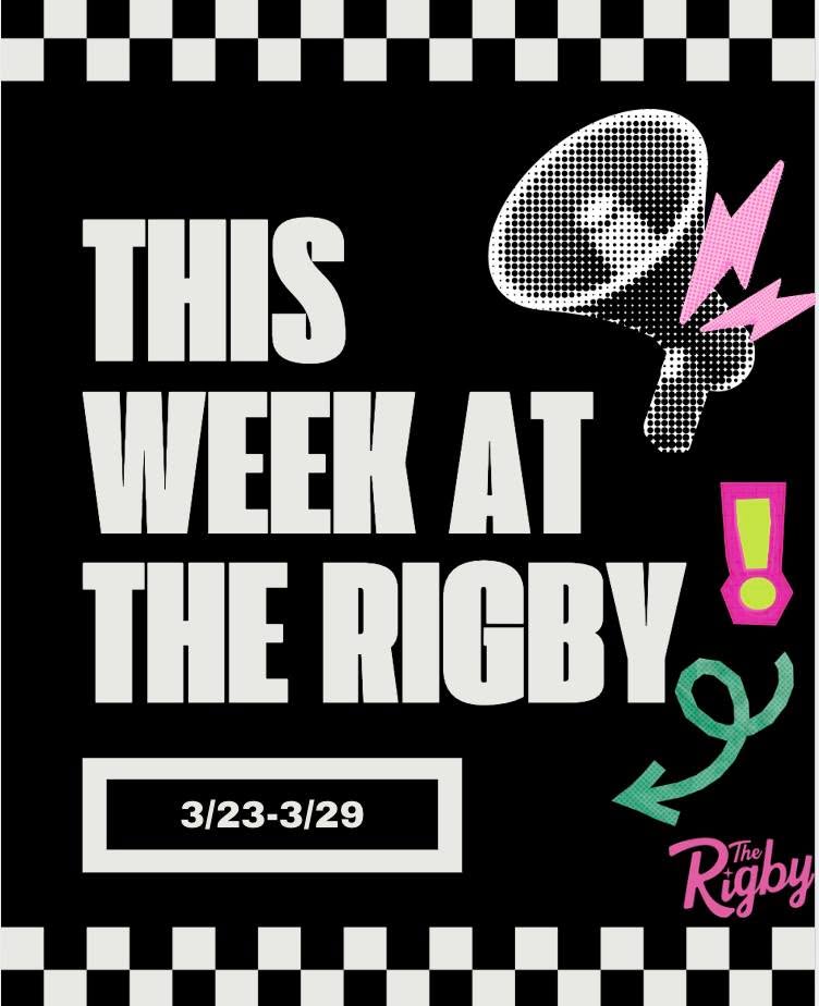 This Week at The Rigby!
Featuring:
- Themed karaoke & trivia ๐ค๐
- Live Music ๐ผ๐ท
- Plant Drag Bingo ๐ฟ๐ฑ
We hope to see you here this week! So many fun events to choose from! Come on in 119 E. Main Street ๐
#rigbyforthepeople #thisweekattherigby #trivia #karaoke #livemusic #2000s #pl#plantdragbingo
