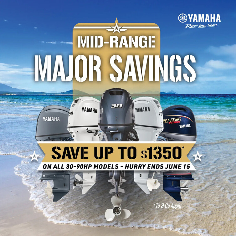 Yamaha’s 30 - 90HP mid-range outboards are now $15 off per horsepower, up to $1,350 off RRP!
Don’t miss your chance to upgrade your boat with the power and reliability Yamaha is known for.
Offer valid 15 March – 15 June 2026: https://tinyurl.com/93ds9xdr
Get Your Quote: 3186 5270
https://www.marinecareqld.com/contact-us
View Outboard Range: https://bit.ly/3wtrHEU
#ReliabilityStartsHere #YamahaAdvantage #Yamaha #YamahaFamily
#YamahaMotorFinance #YamahaMotorInsurance
#revsyourheart #marinecareqld #yamahaoutboardsaustralia