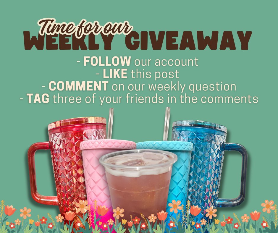 🌸☀️ SPRING HAS SPRUNG… (we hope 😅) ☀️🌸
Longer days, sunshine peeking through, and that fresh spring energy is finally in the air 🌷💚
Let's celebrate the first signs of spring during this week's giveaway!
Reminder:
🎁 ONE lucky winner will receive:
👉 A FREE Tea of your choice
👉 A fun new tumbler perfect for spring sipping 🥤🌼
📸 **Winner must be present and willing to have their picture taken for social media.
🌟 HOW TO ENTER:
✔️ Like this post
✔️ Make sure you’re following our page
✔️ Tag 3 friends you’d love to enjoy a spring walk with ☀️
✔️ Answer this question: What’s your FAVORITE sign of spring?
(🌷 flowers blooming, ⚾ baseball/softball season, ☀️ sunshine, 🐦 birds chirping, 🌱 green grass, etc.)
📅 Winner will be drawn on Friday, March 27th!
Let’s welcome spring with good vibes, fresh energy, and EPIC drinks all around 🌸💛🥤