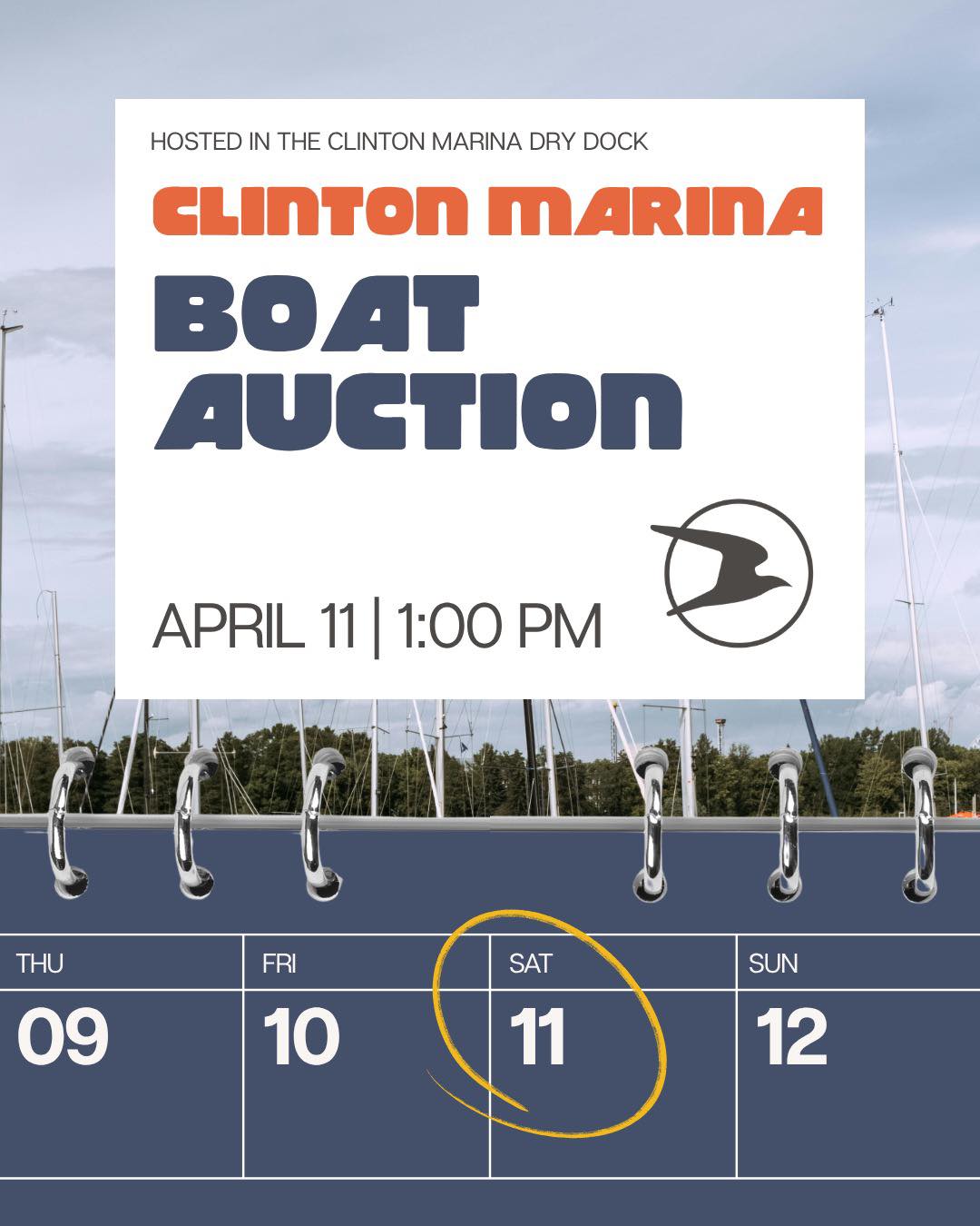 We’re doing something a little different this year… join us April 11 at 1 PM in the dry dock for a boat auction!
If you’ve been looking to buy, you might just find a deal or the perfect project boat. Everything is sold as-is and all sales are final.
This is a one-time event, don’t miss it! Stay tuned for more information or reach out to travis@clintonmarina.com